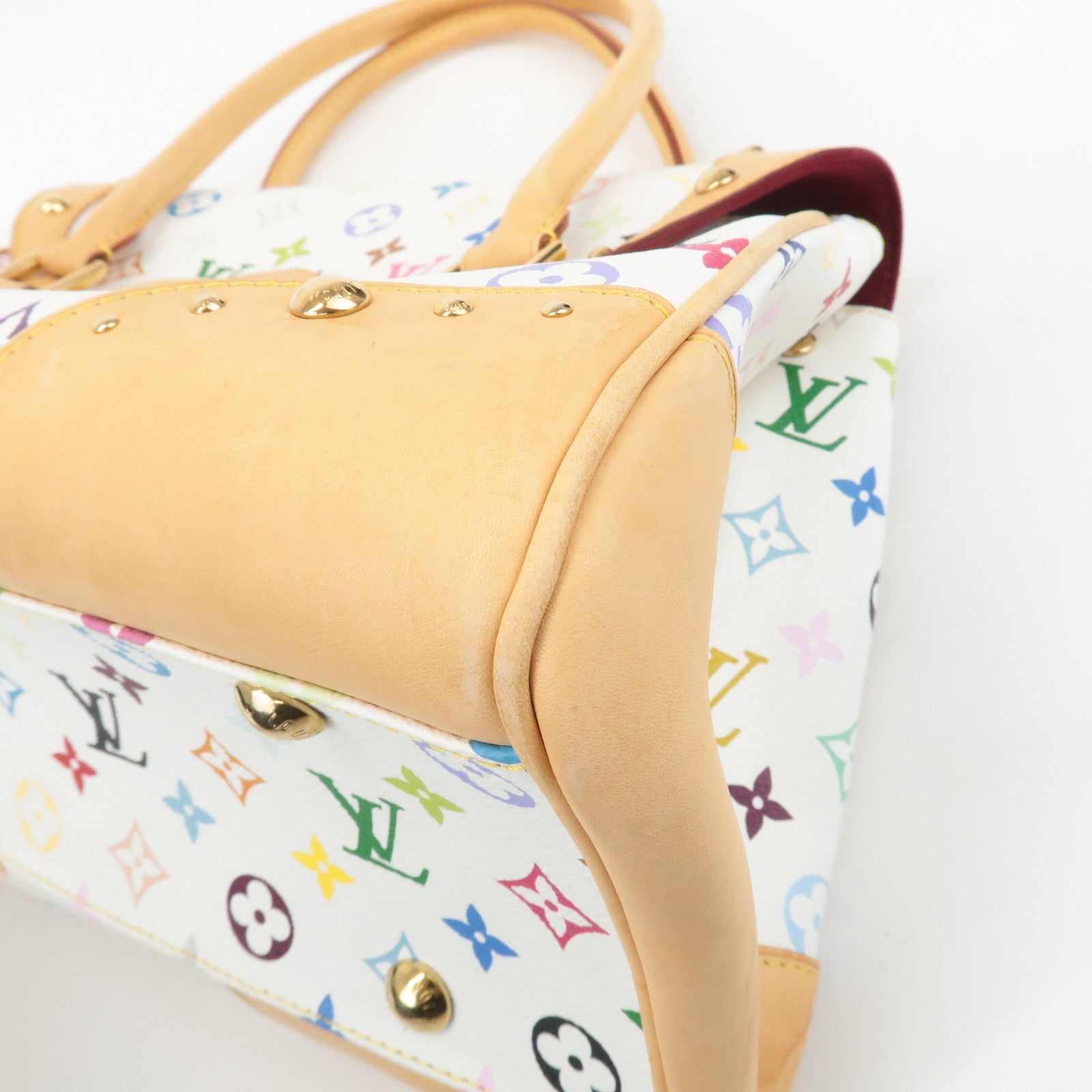 Louis Vuitton Monogram Multicolor Beverly GM Hand Bag Blanc M40201 Used