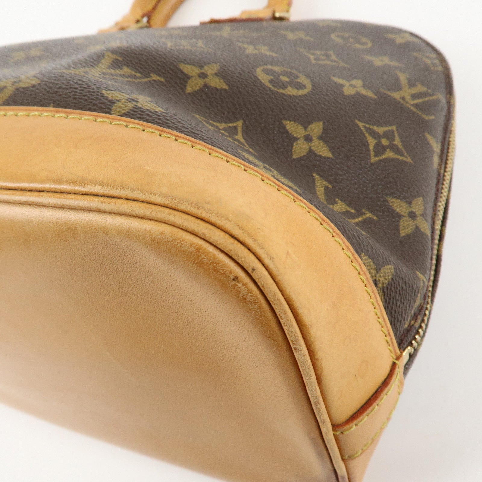 Louis Vuitton Monogram Alma Hand Bag Brown M51130 Used