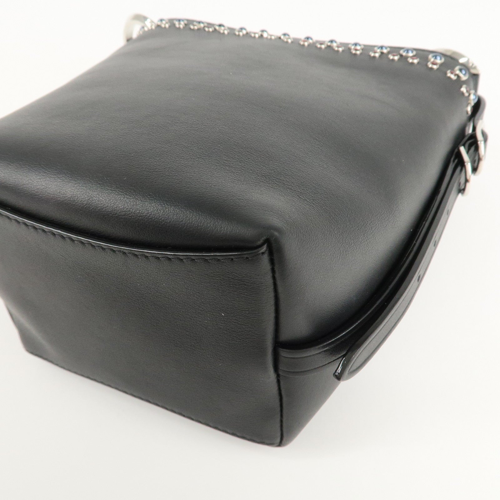 JIMMY CHOO Leather Hand Bag Black