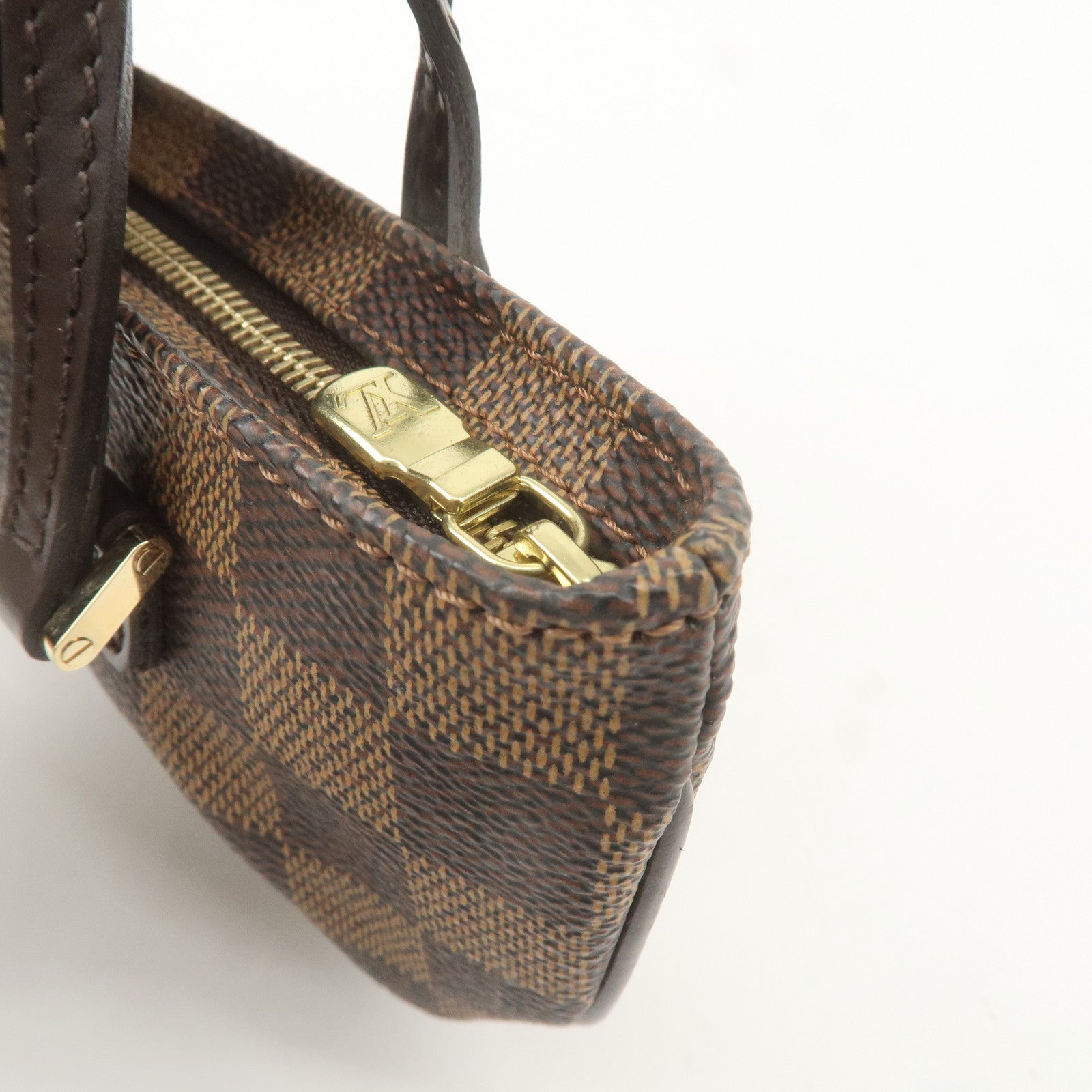 Louis Vuitton Damier Manosque GM Pouch Hand Bag Brown