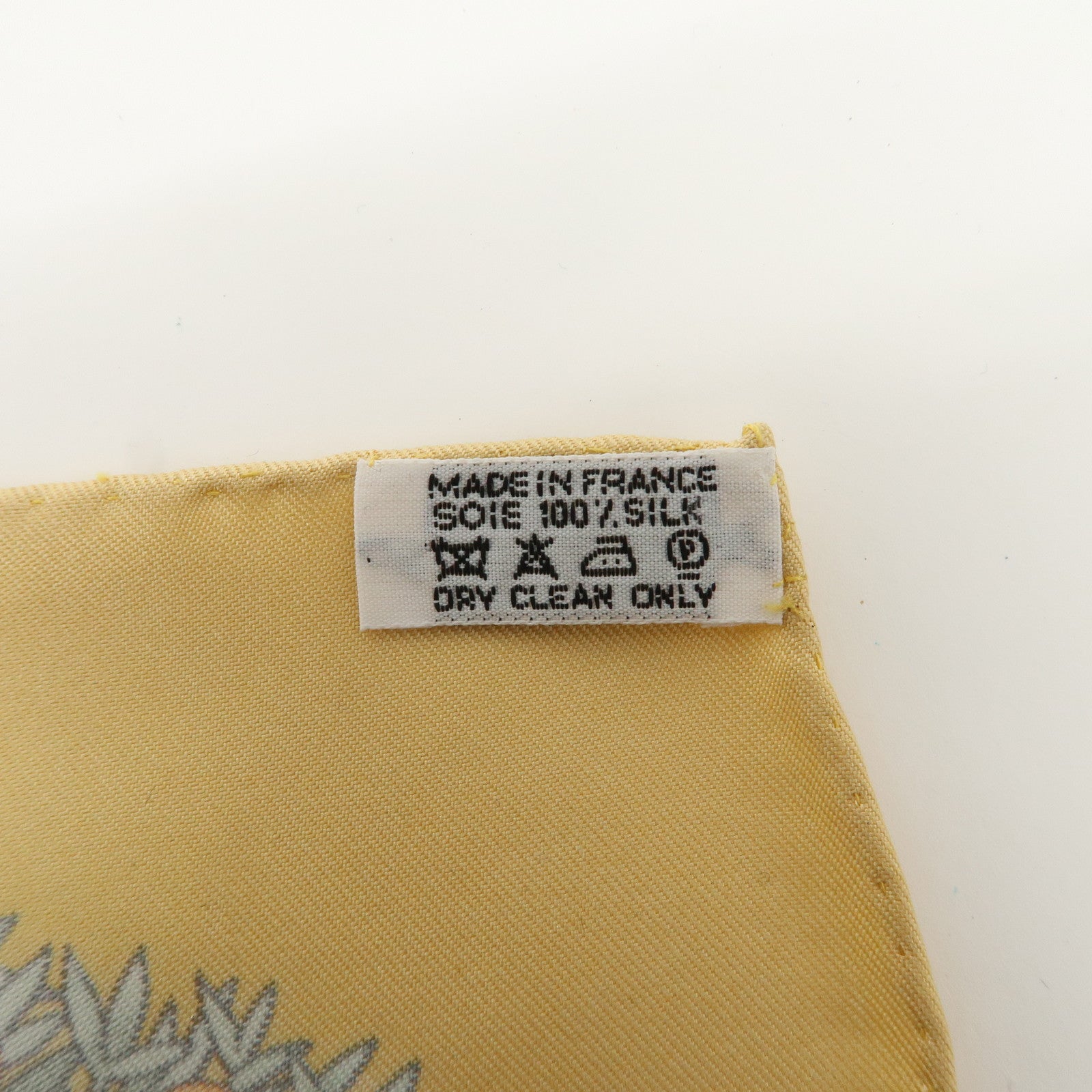 HERMES Carre 90 Silk 100%  Scarf  Paridaiza Yellow Blue Used