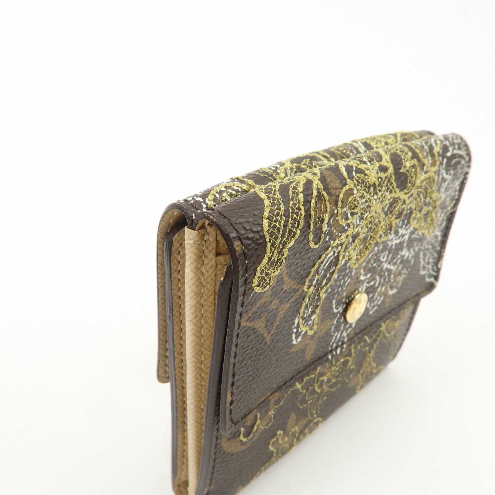 Louis Vuitton Monogram Dantel Porte Monnaie Bier Cult Credit Used