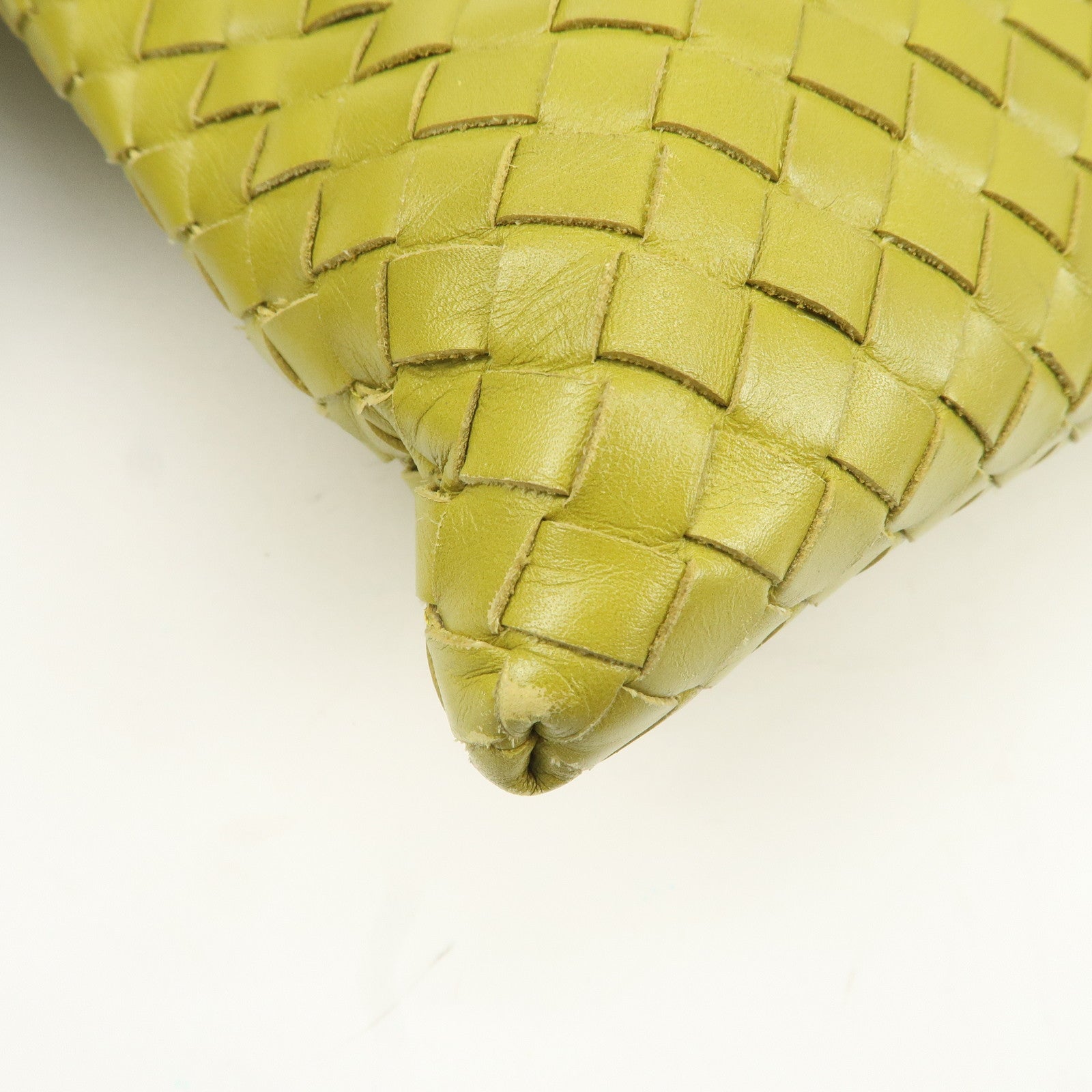 BOTTEGA VENETA  Intrecciato Leather Shoulder Bag Yellow