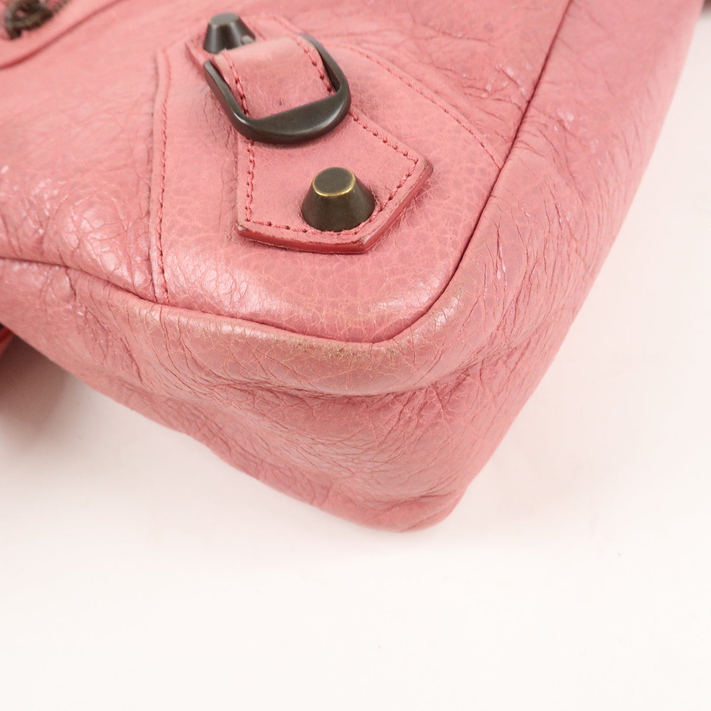 BALENCIAGA The Town Leather 2way Bag Hand Bag Pink 240579