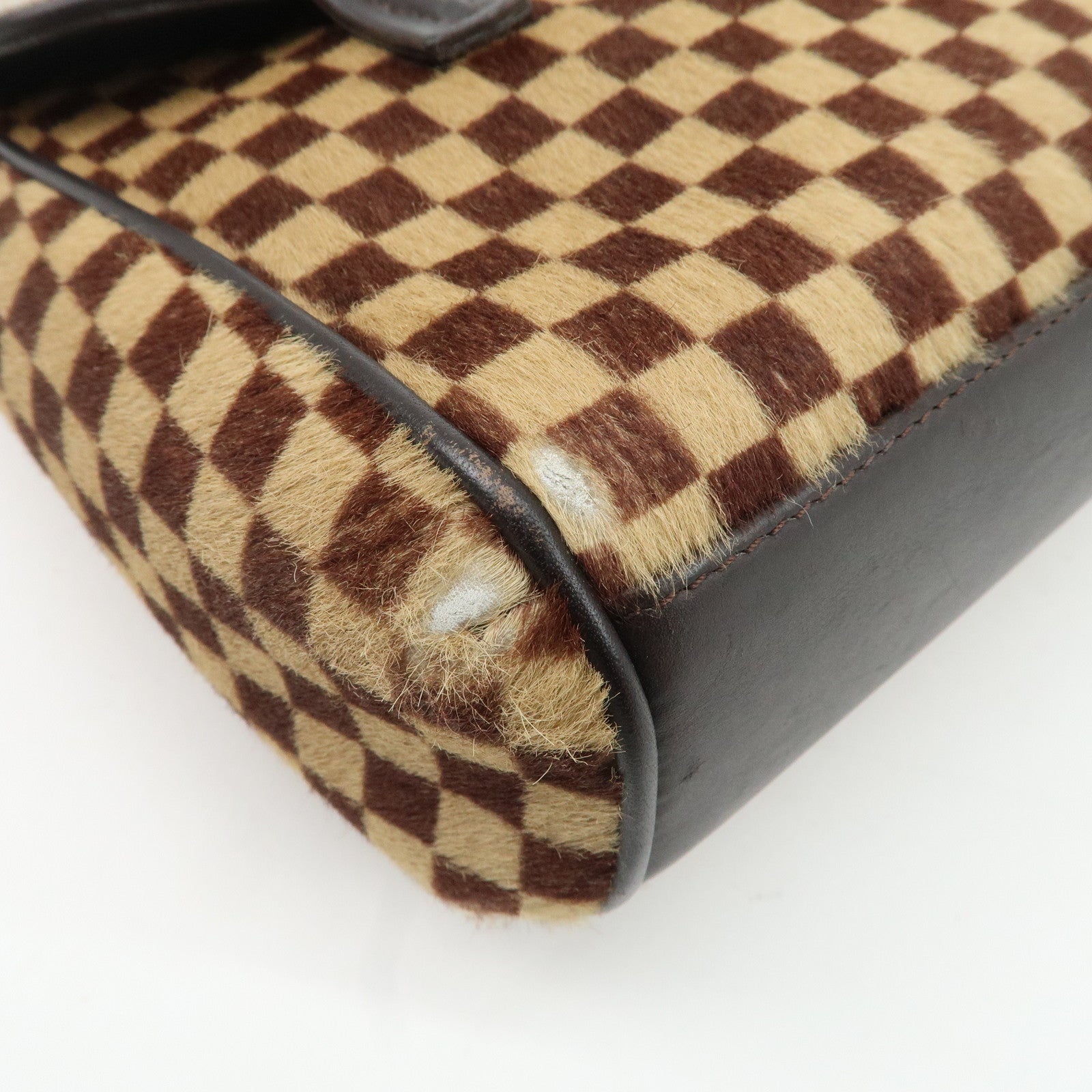 Louis Vuitton Damier Sauvage Lion Hand Bag Beige Brown M92131