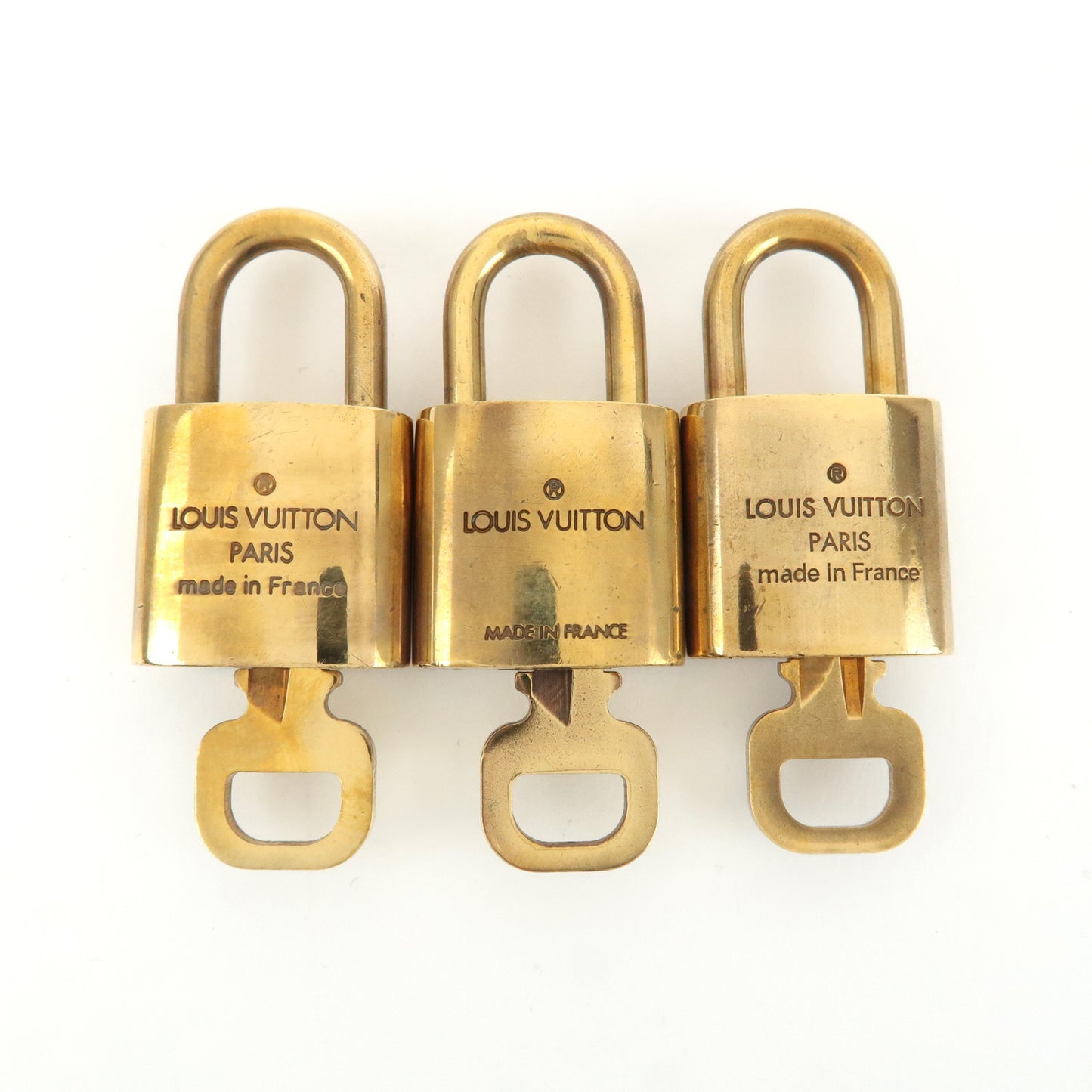 Louis Vuitton Set of 10 Lock & Key Cadena Key Lock Gold