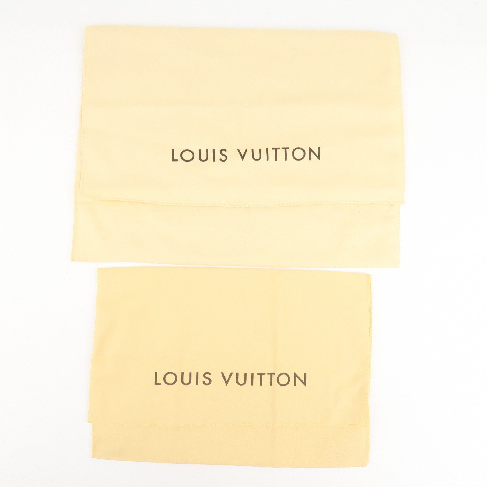 Louis Vuitton Set of 10 Dust Bag Storage Bag Flap Style Beige