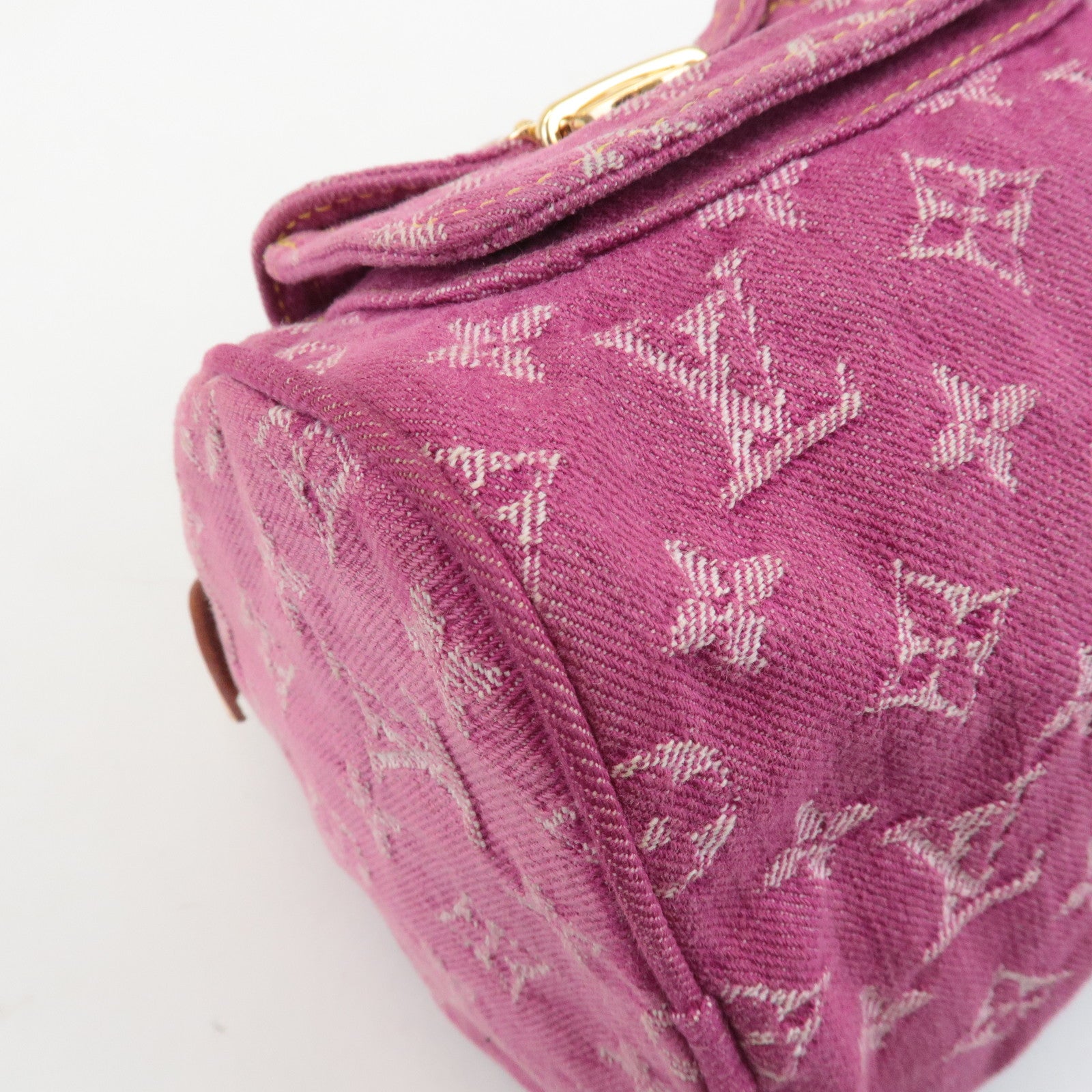 Louis Vuitton Monogram Denim Neo Speedy Boston Bag Pink M95214 Used