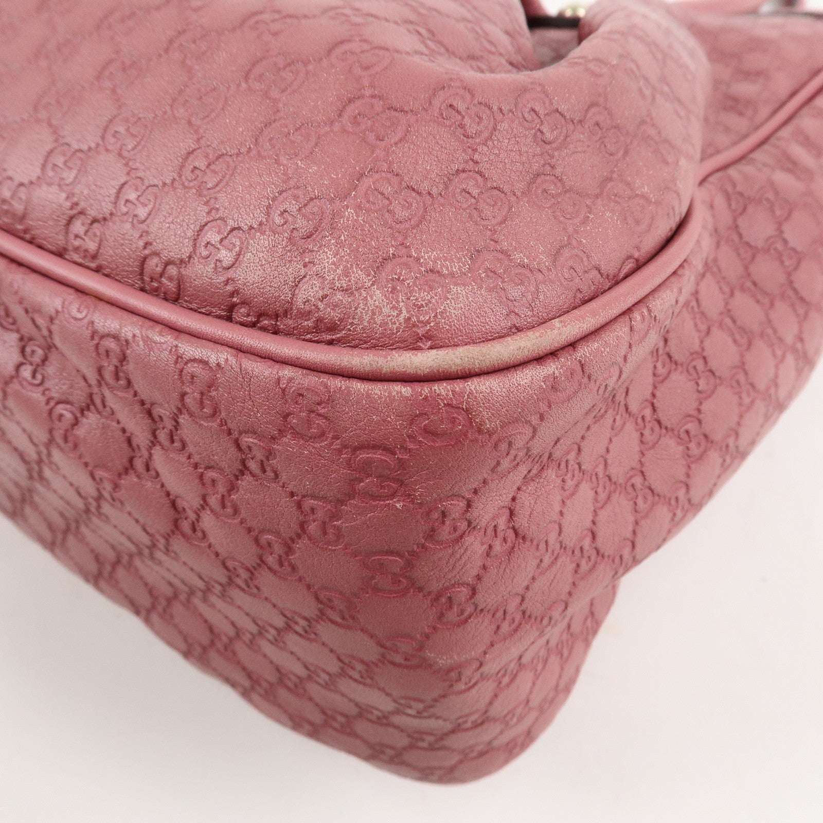 GUCCI Sukey Micro Guccissima Leather Tote Bag Pink 296835