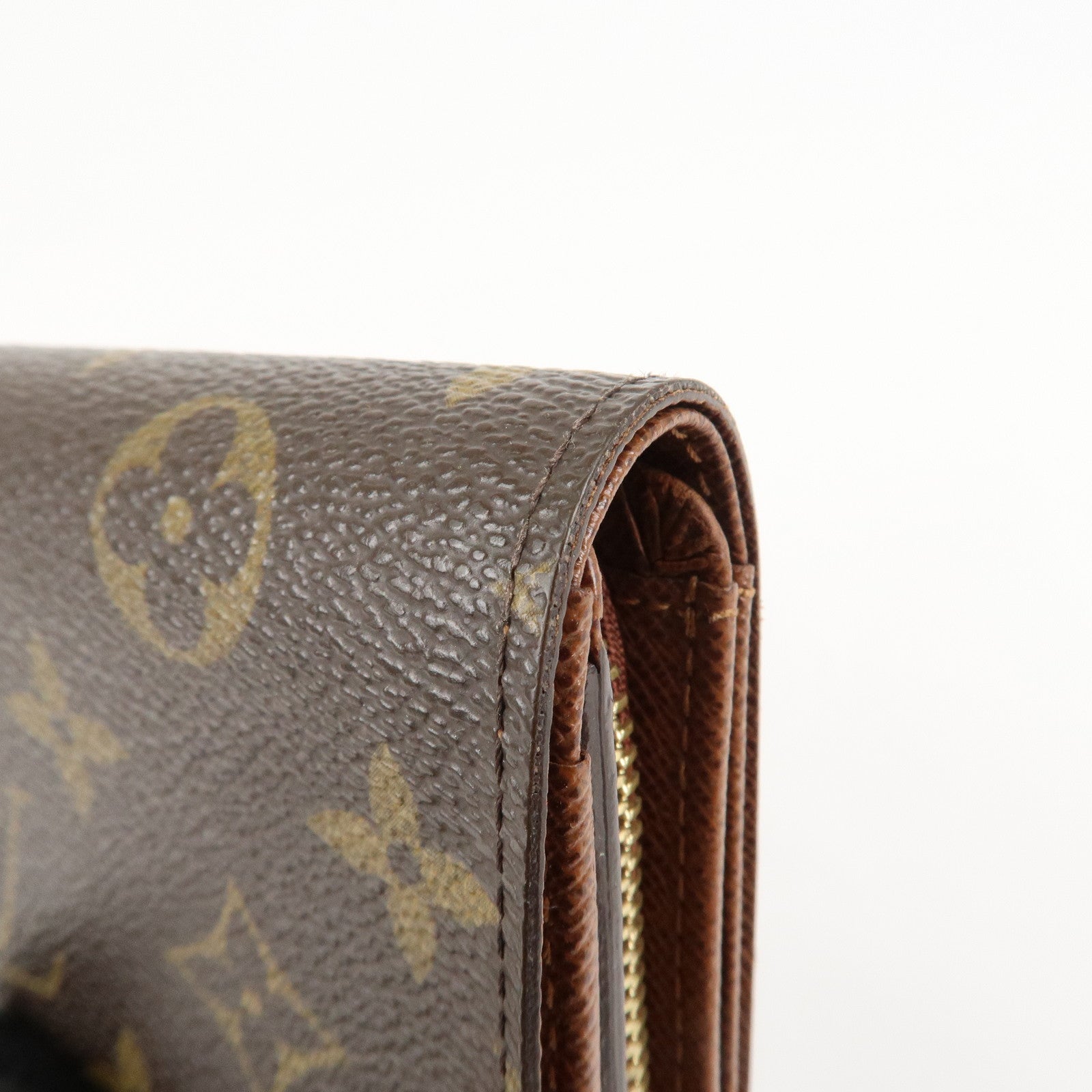 Louis Vuitton Monogram Porte Monnaie Billets Tresor Wallet M61730 Used