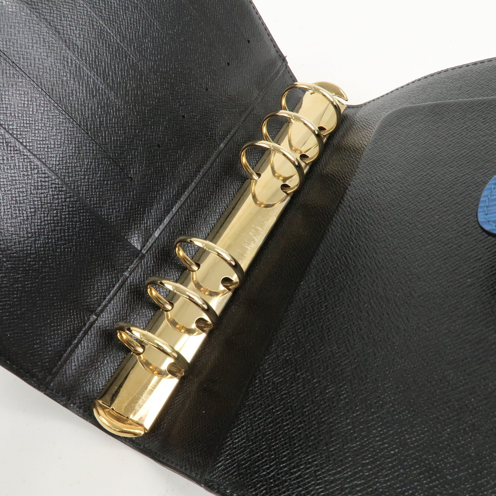 Louis Vuitton Epi Agenda MM Planner Cover Toledo Blue R20045