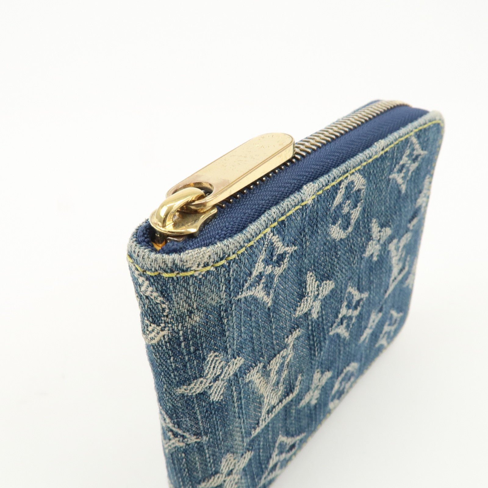 Louis Vuitton Monogram Denim Mini Zippy Wallet M95342 Blue