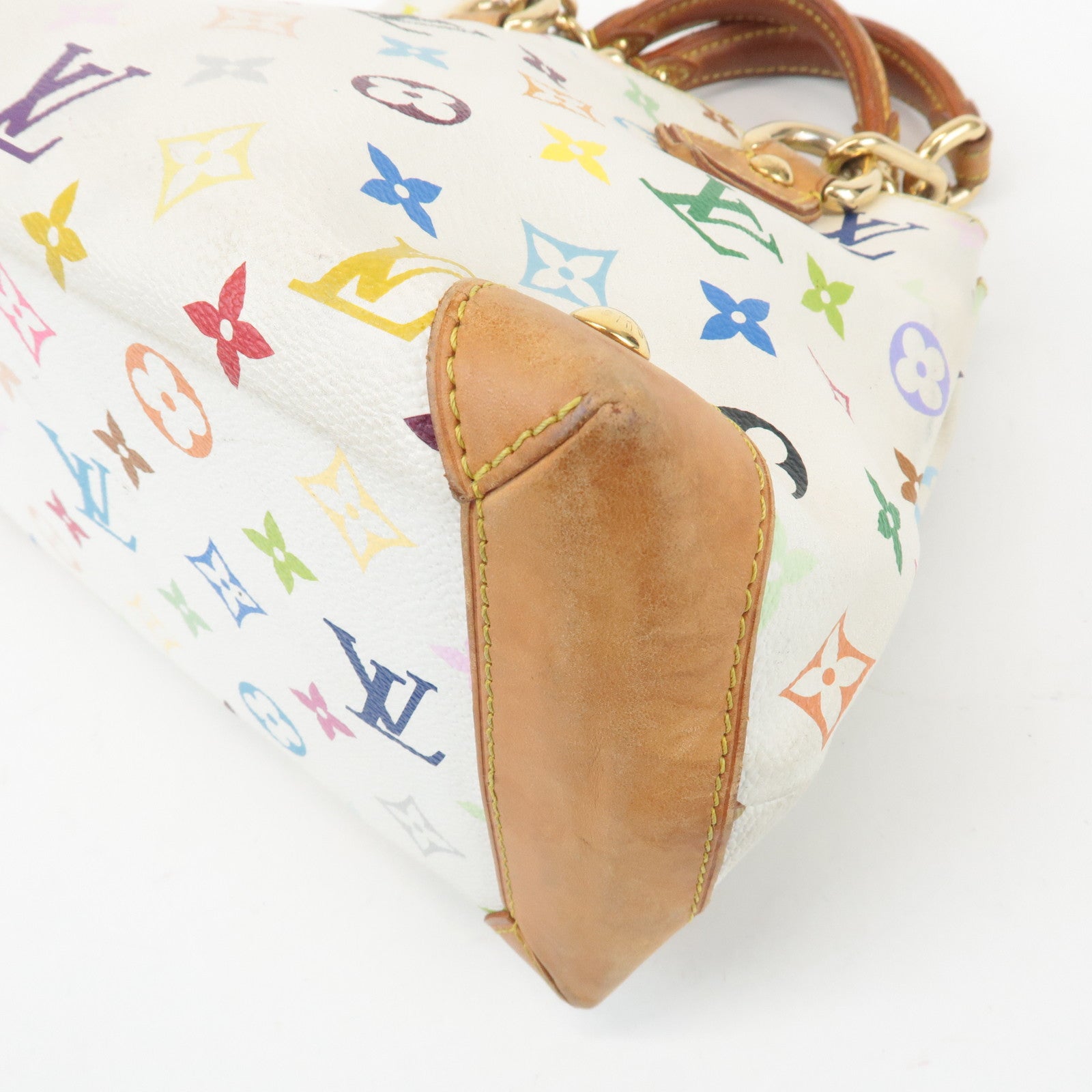 Louis Vuitton Monogram Multicolor Audra Hand Bag Blanc M40047 Used