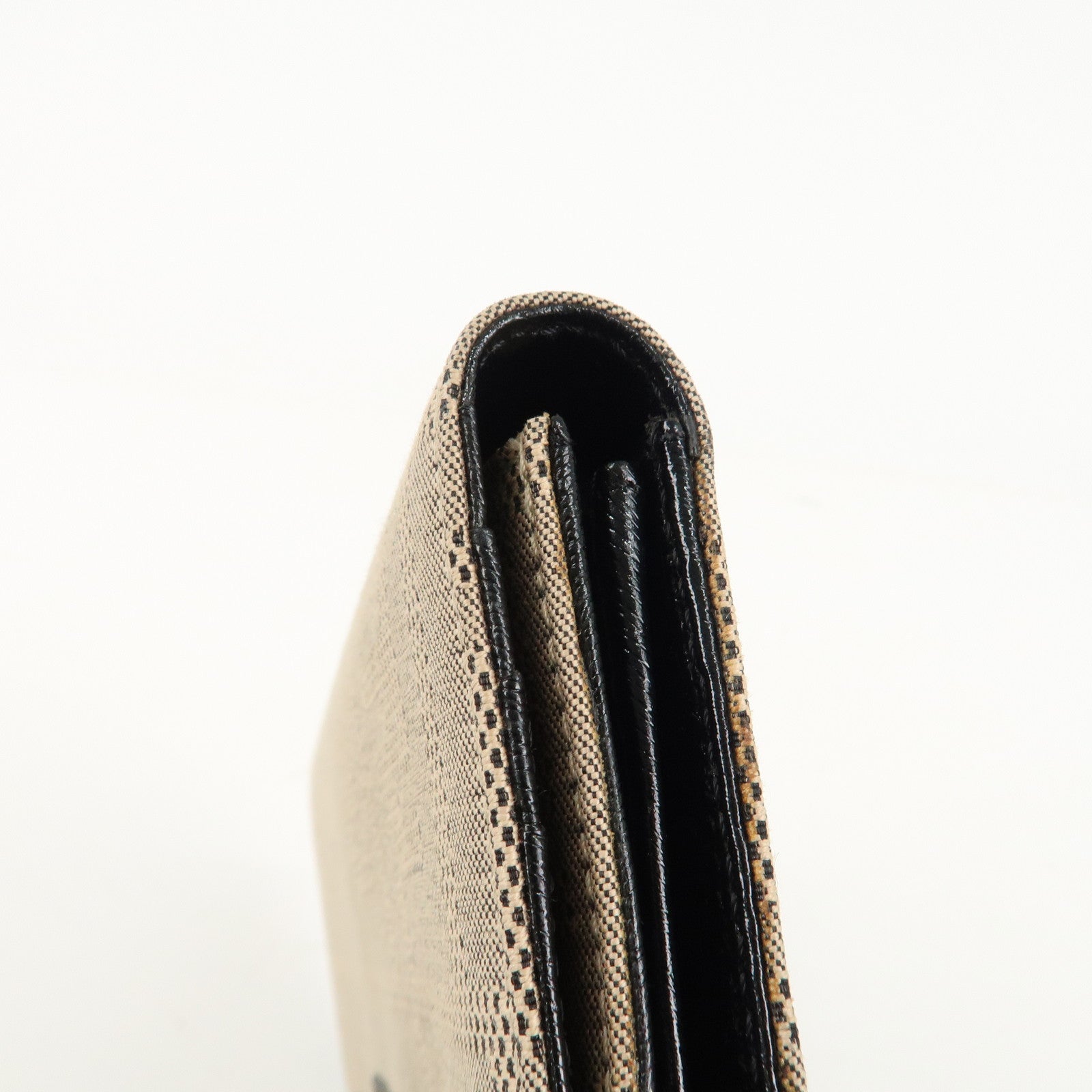 FENDI Zucca Print Canvas Leather Long Wallet Brown 8M0000 Used
