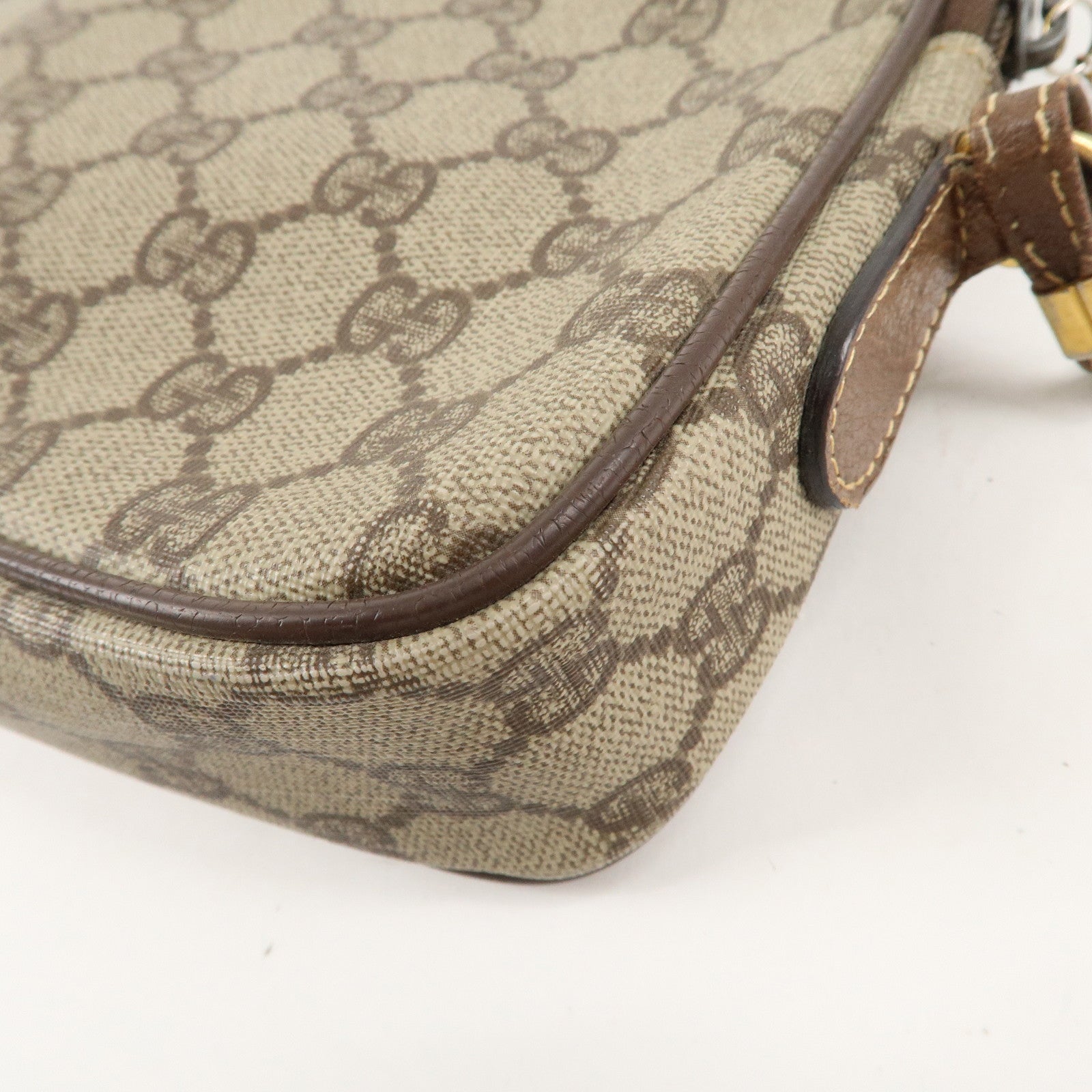 GUCCI Old Gucci GG Plus Leather Shoulder Bag 007.115.6428