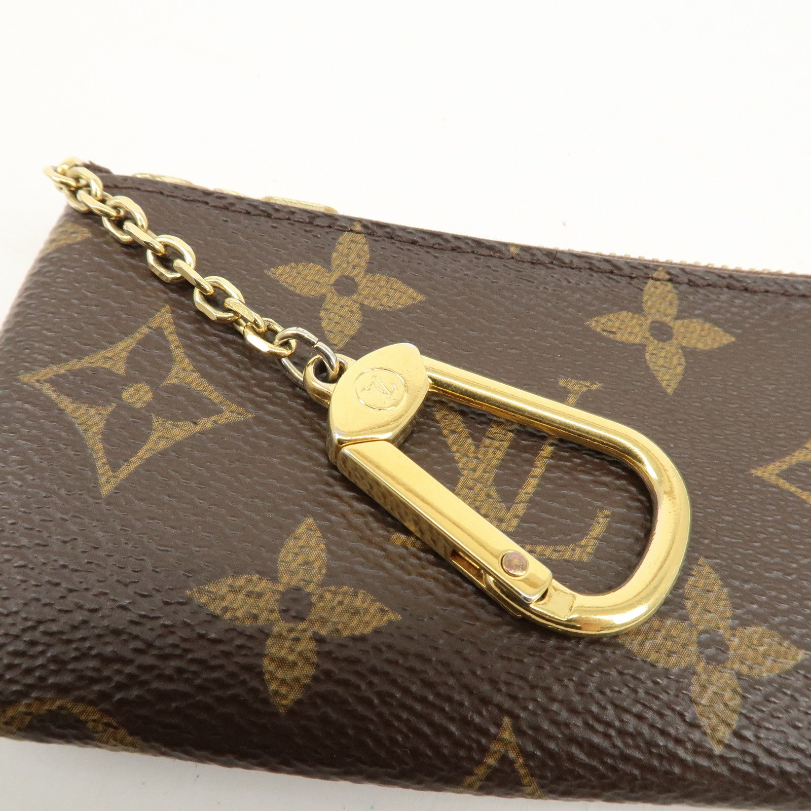 Louis Vuitton Monogram Pochette Cles Coin Case Key Case M62650