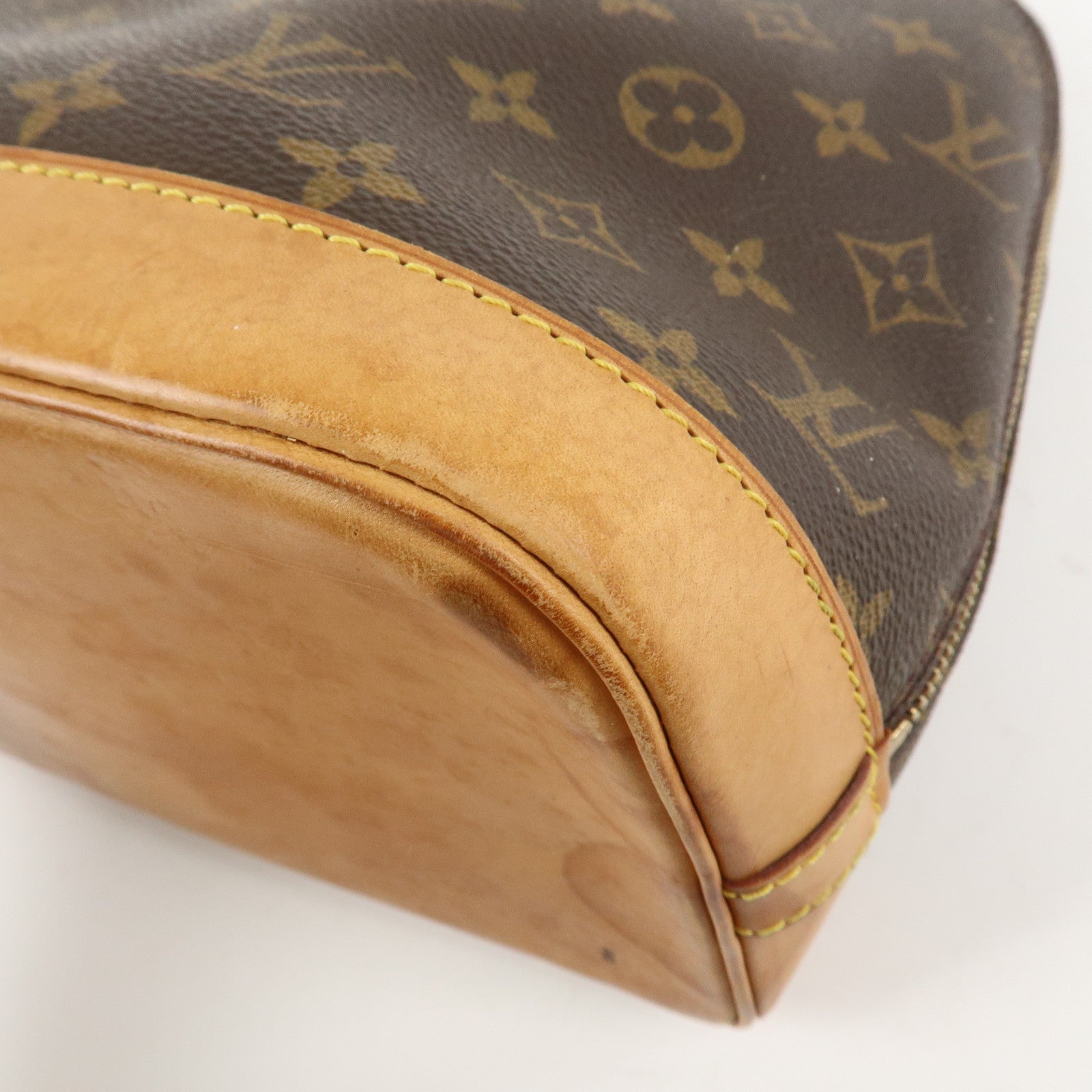 Louis Vuitton Monogram Alma Hand Bag Brown M51130 Used