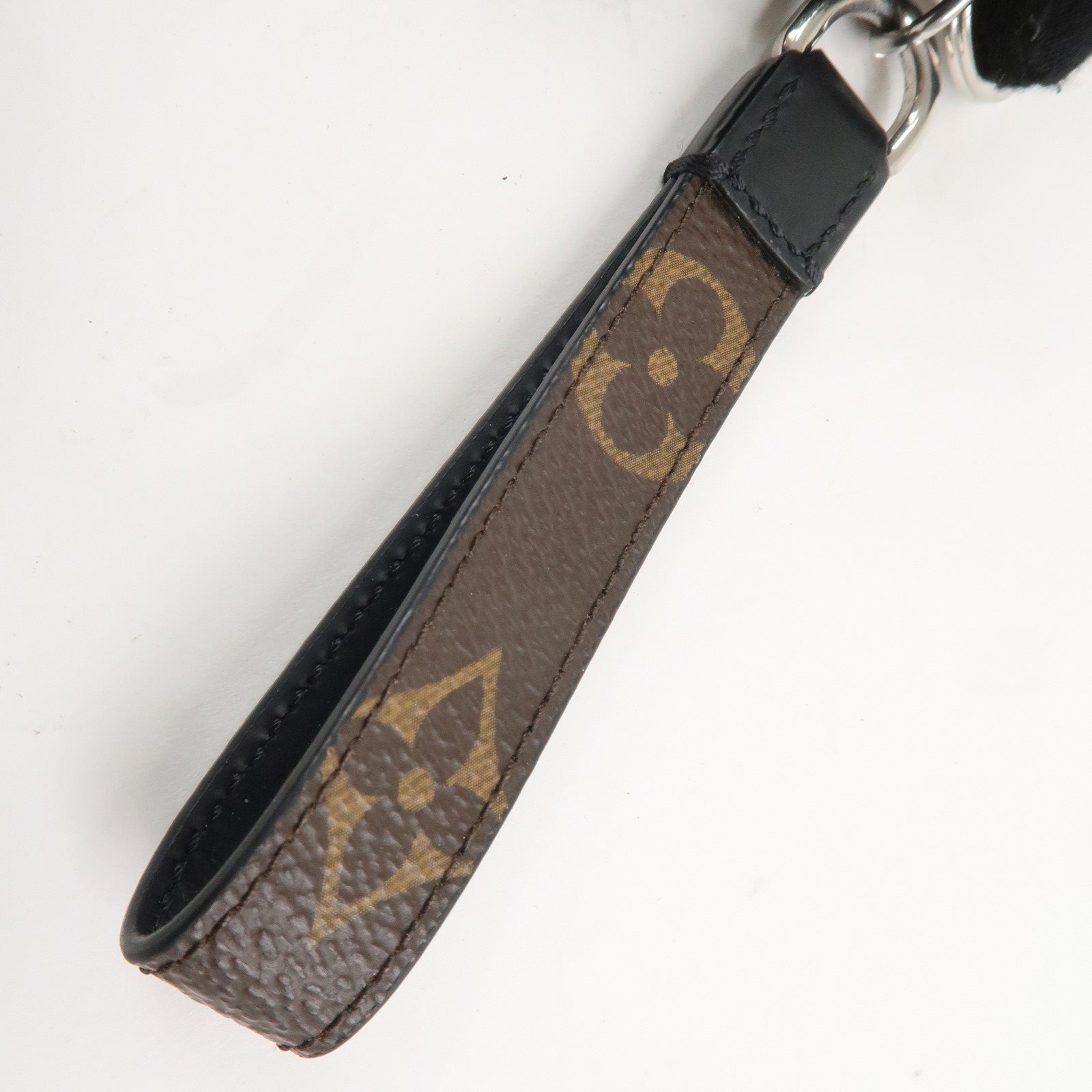 Louis Vuitton Monogram Slim Dragonne Key Holder Bag Charm M00853