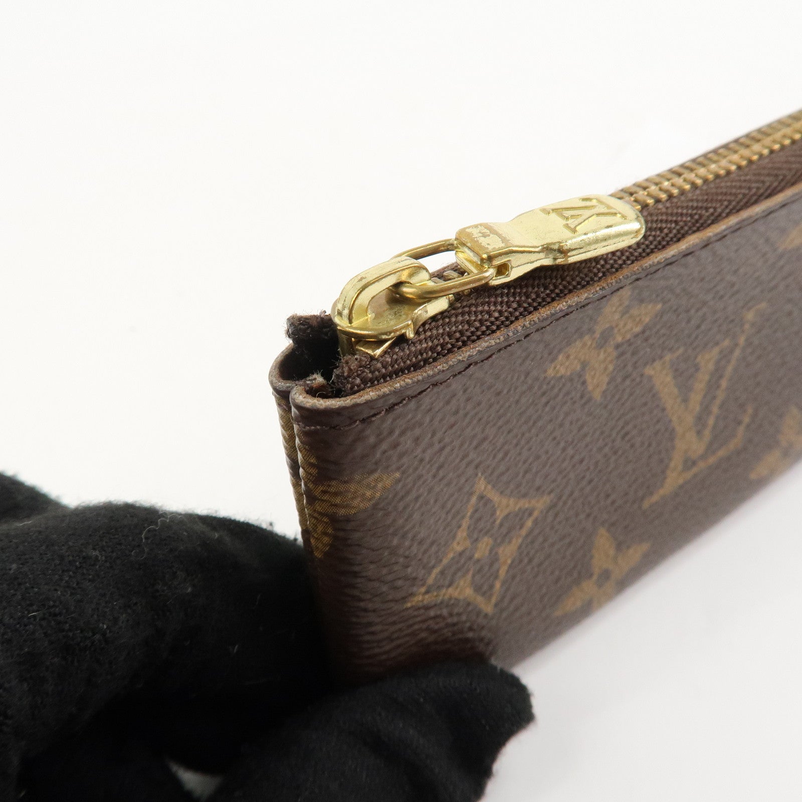 Louis Vuitton Monogram Pochette Cles Coin Case Key Case  M62650 Used
