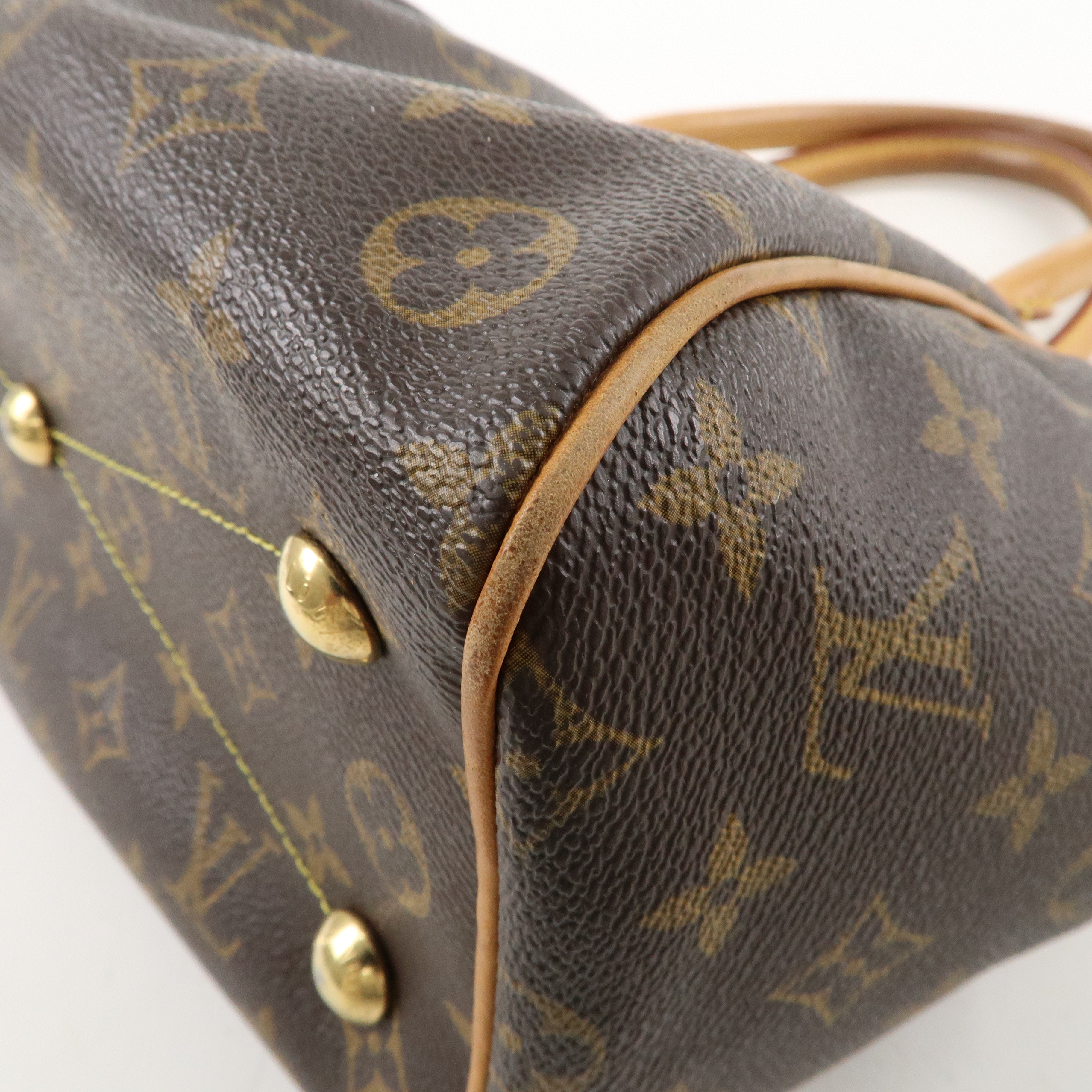 Louis Vuitton Monogram Tivoli PM Hand Bag Brown M40143