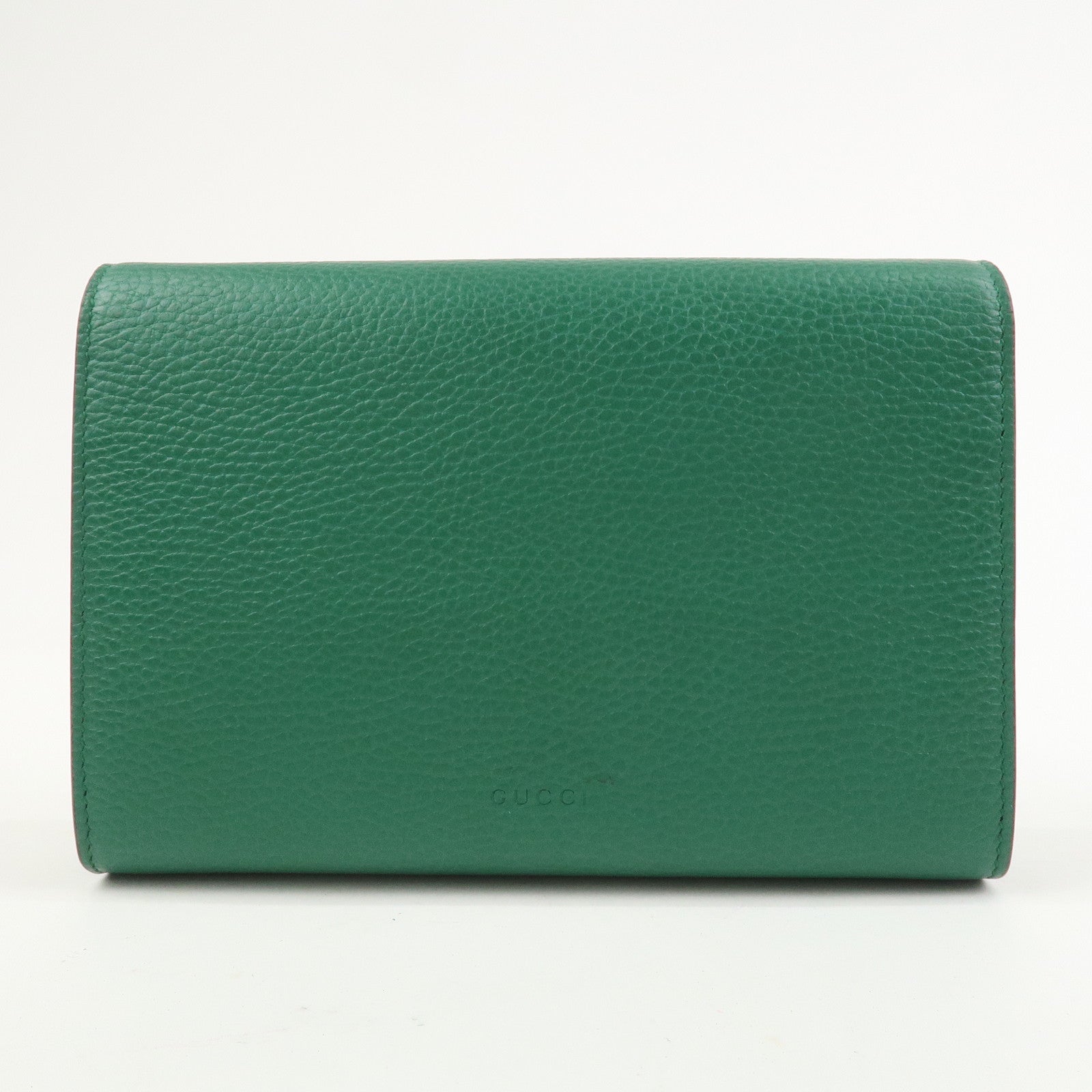 GUCCI Dionysus Leather Chain Wallet Shoulder Bag Green 401231