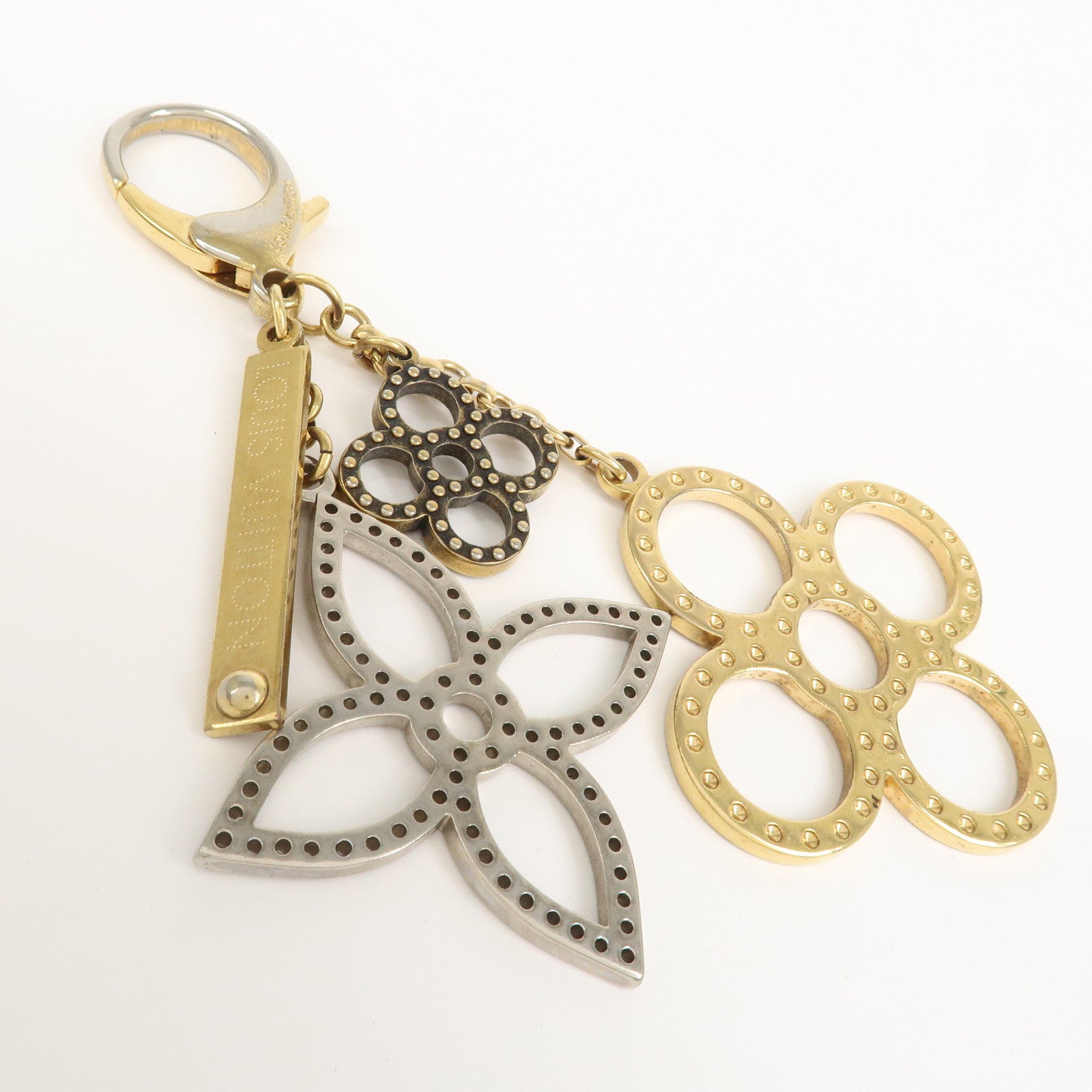 Louis Vuitton Monogram Bijoux Sac Tapage Bag Charm Gold M66350