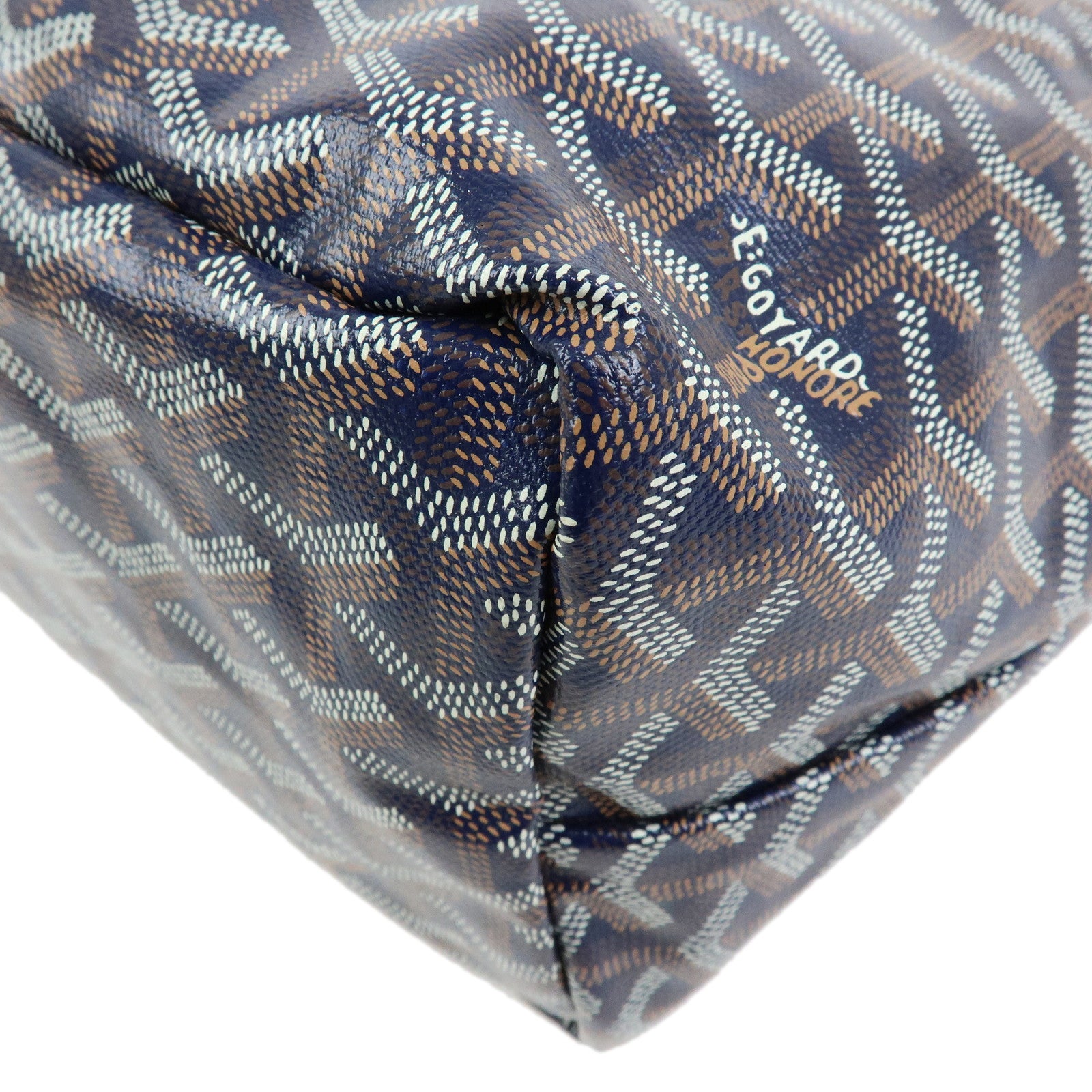 GOYARD Saint Louis PM PVC Canvas Leather Tote Bag Shoulder Bag