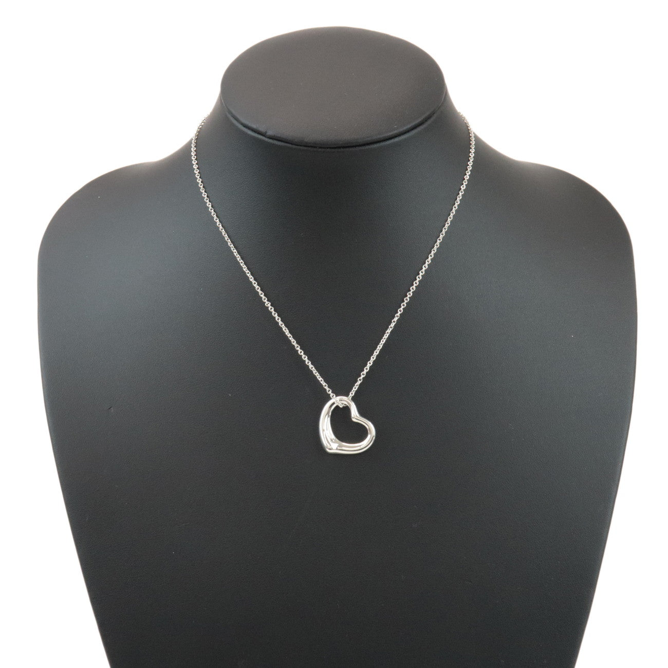 Tiffany & Co Open Heart Necklace 22MM SV925 Silver