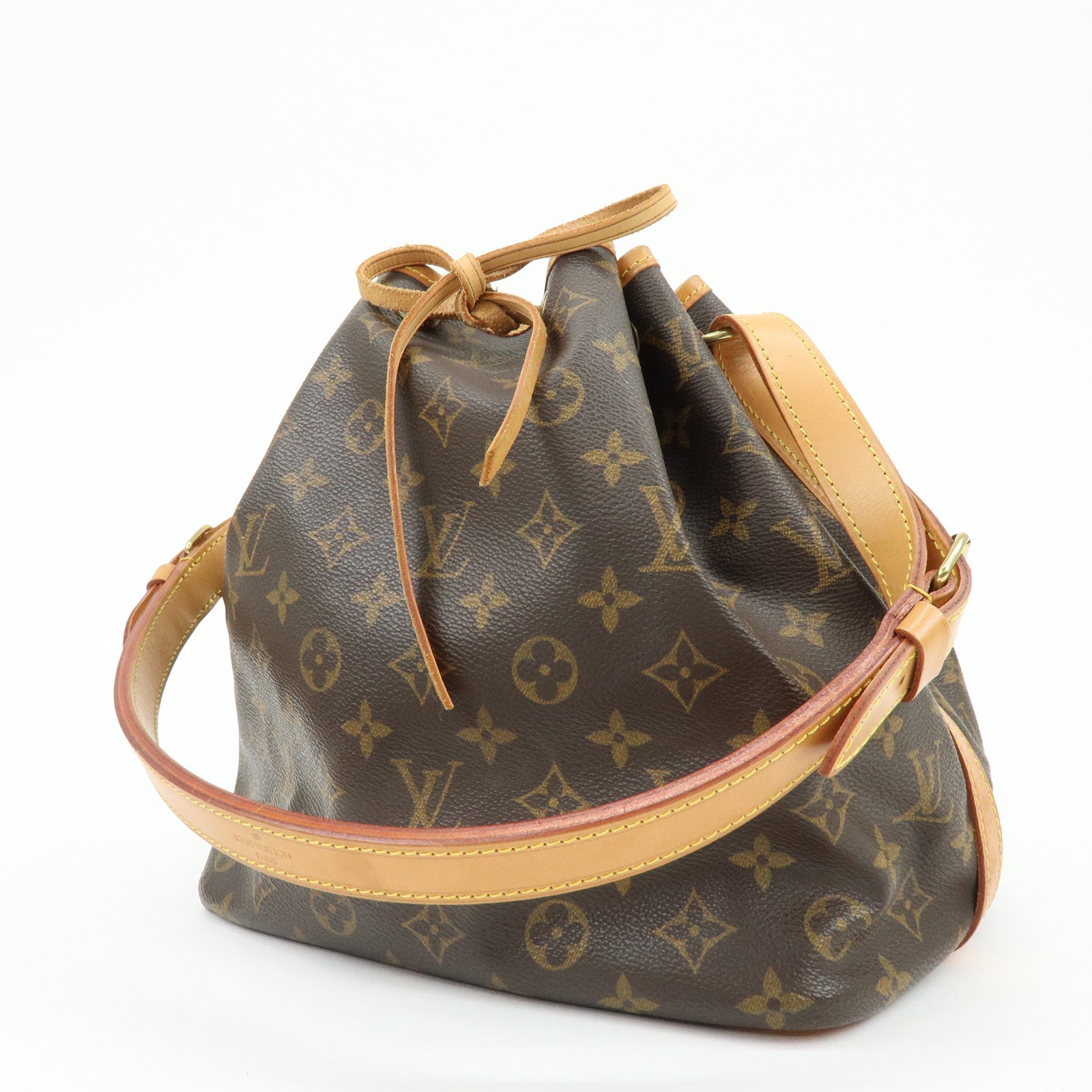 Louis Vuitton Monogram Petit Noe Shoulder Bag Brown M42226