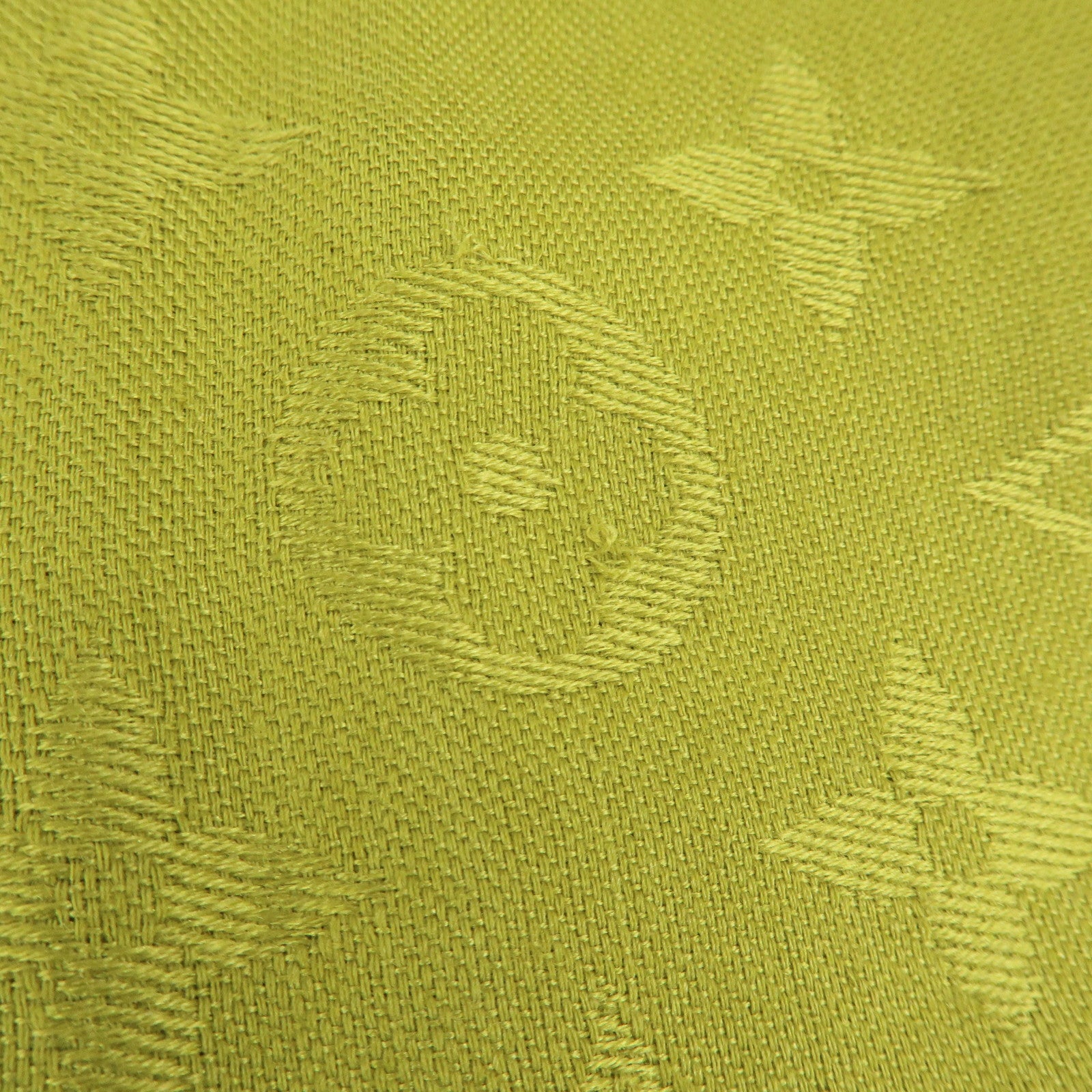 Louis Vuitton Monogrm Silk Wool Scarf Shawl Anis Green M71326