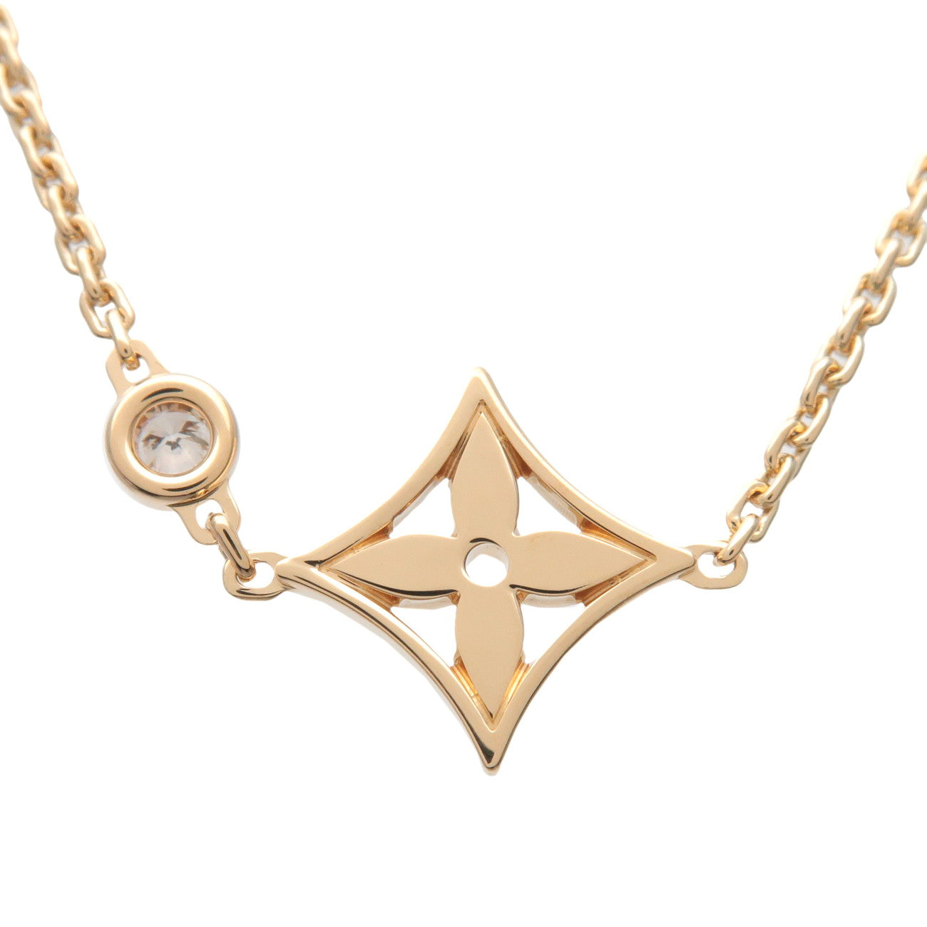 Louis Vuitton Pandantiff Idylle 1P Diamond Necklace K18YG Q93280