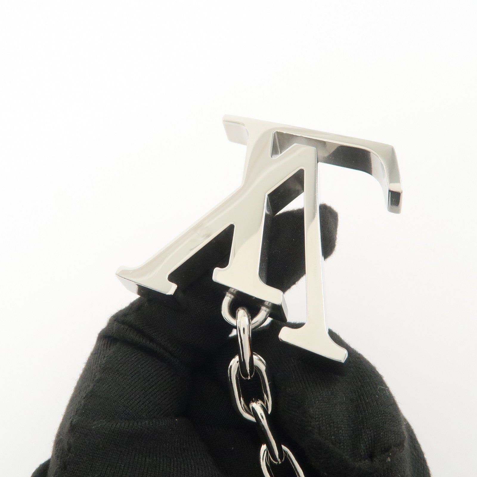 Louis Vuitton Monogram Porte Cles LV Initials Key Ring M01192