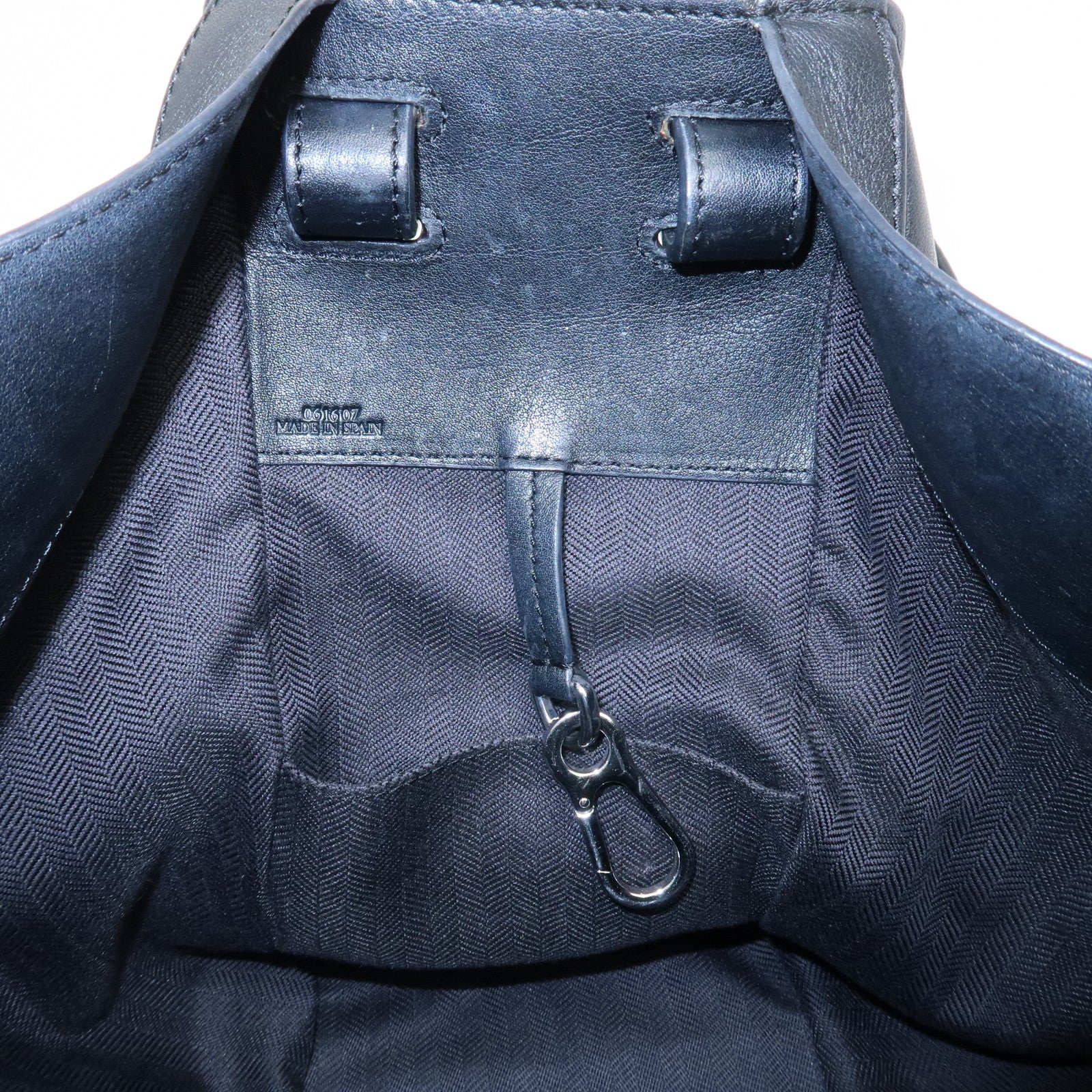 LOEWE Anagram Leather Hammock Small Shoulder Bag Black