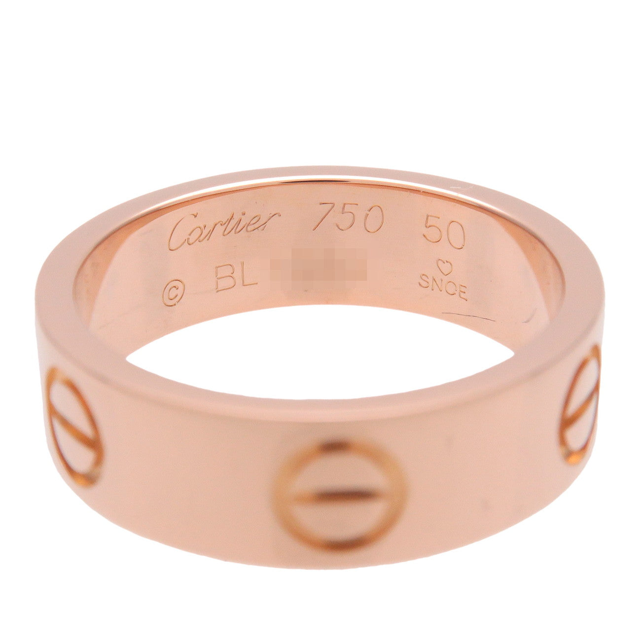 Cartier Love Ring K18 750PG Rose Gold #50 US5.25 EU50 HK11.5