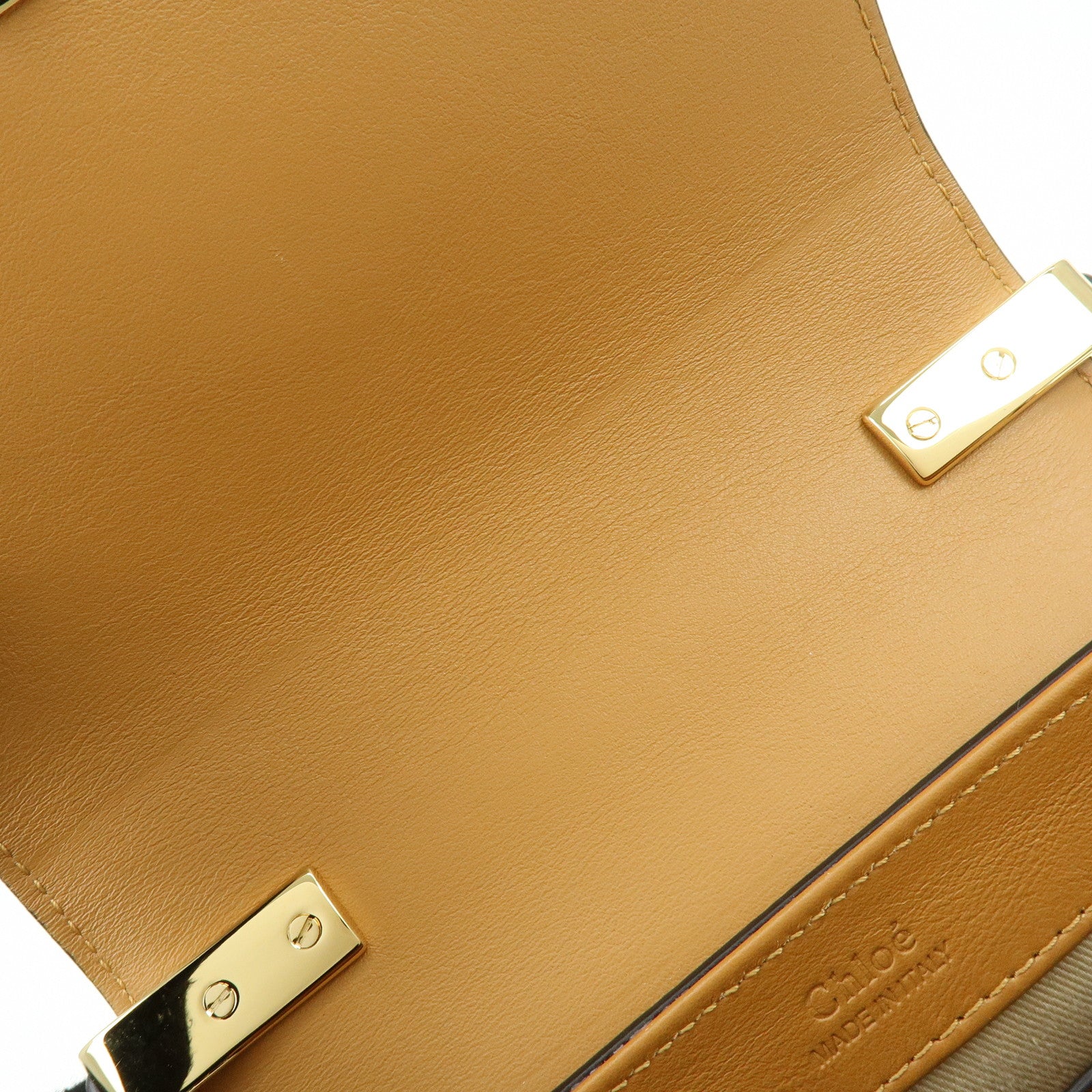 Chloe See By Chloe Embosssed Leather 2Way Bag Shoulder Bag Brown
