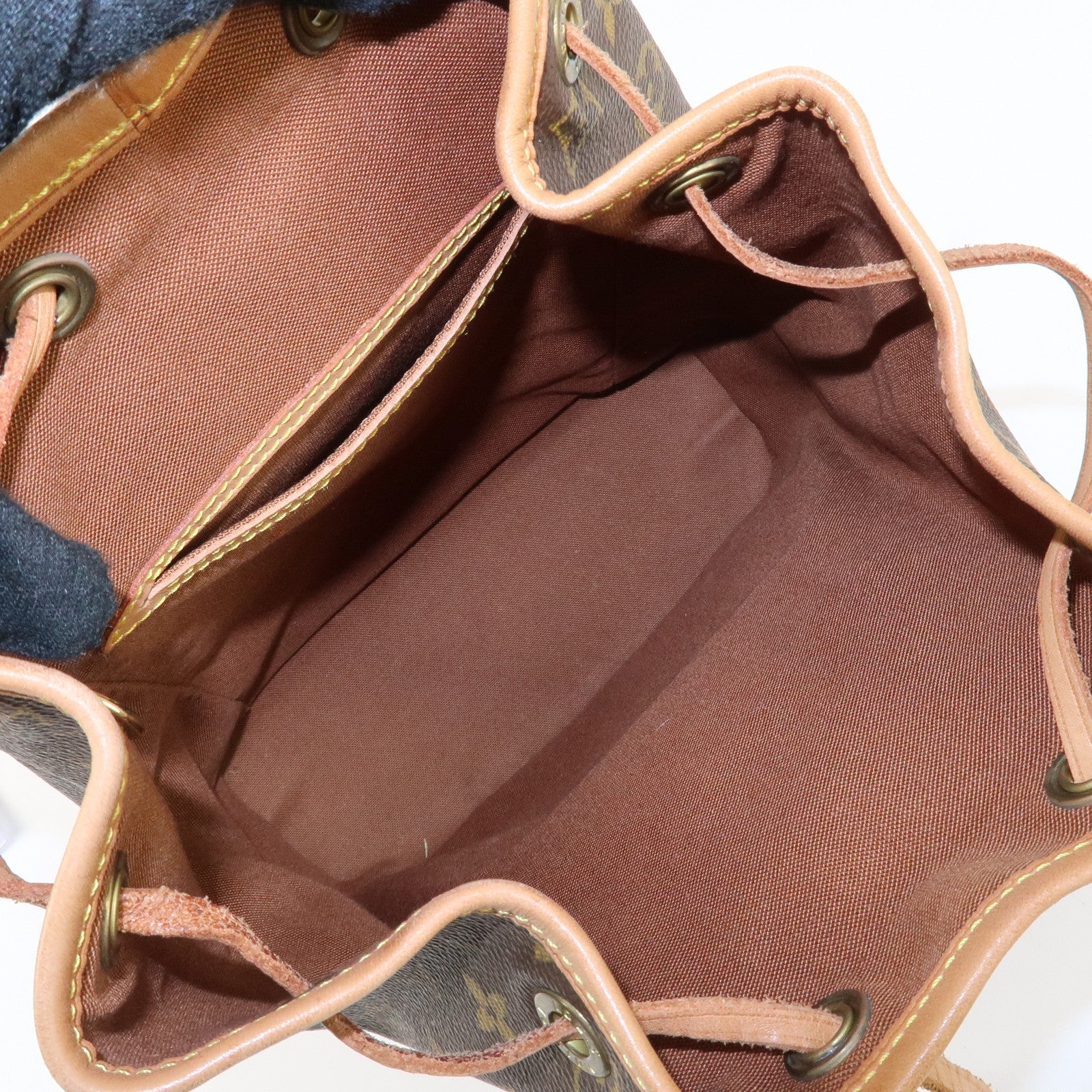 Louis Vuitton Monogram Montsouris MM Back Pack Ruck Sack M51136 Used