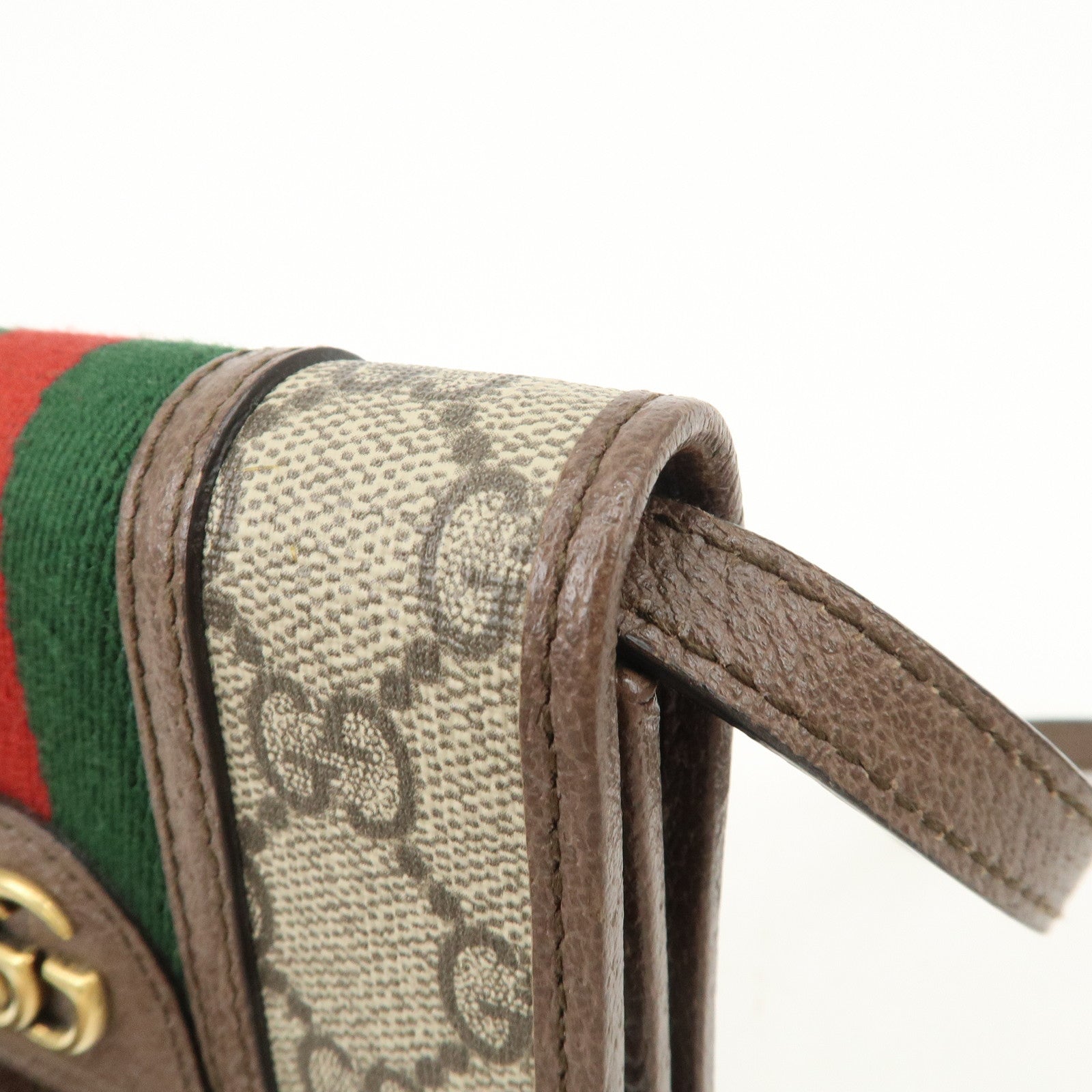 GUCCI Ophidia Sherry GG Supreme PVC Mini Shoulder Bag Beige 625757