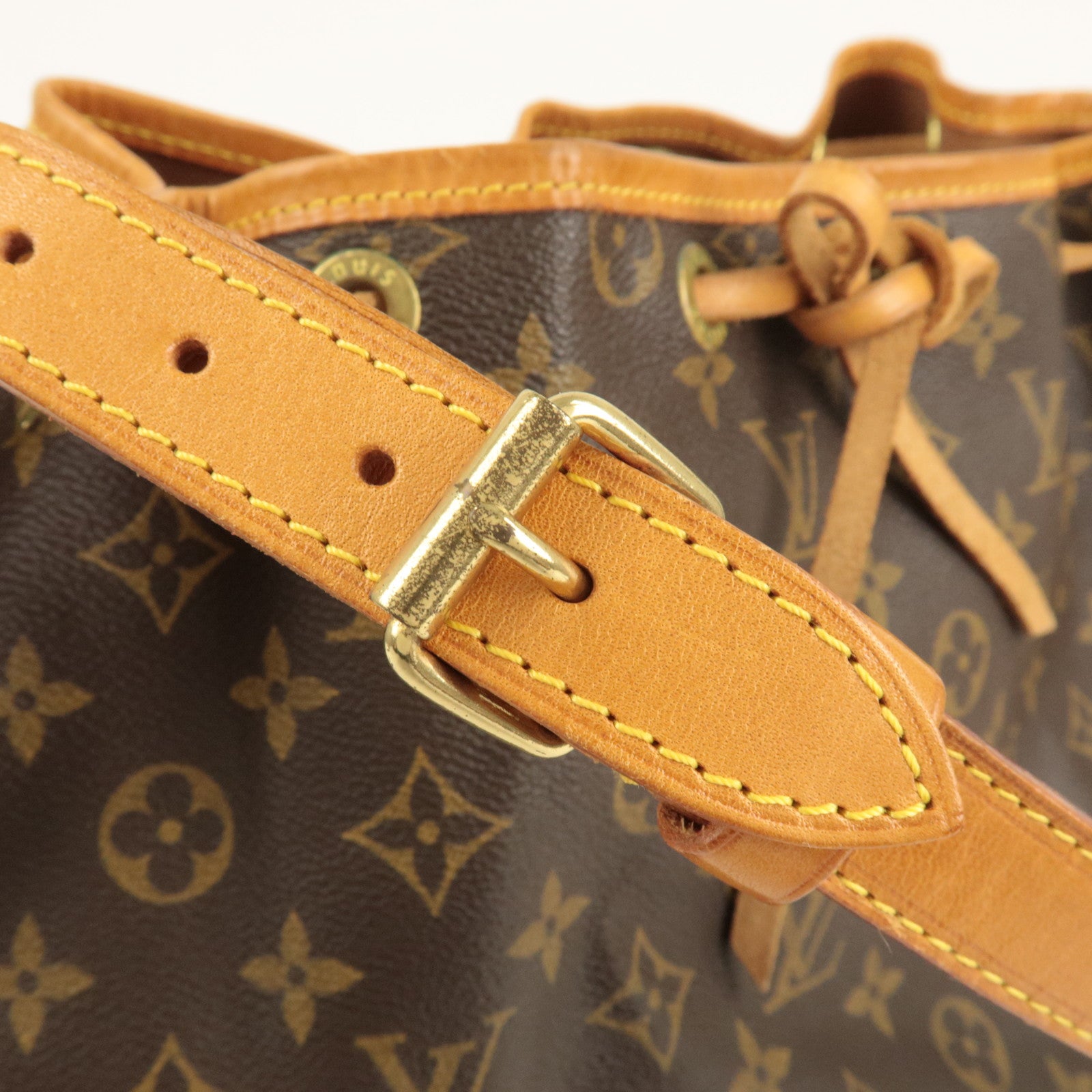 Louis Vuitton Monogram Noe Shoulder Bag Hand Bag Brown M42224 Used