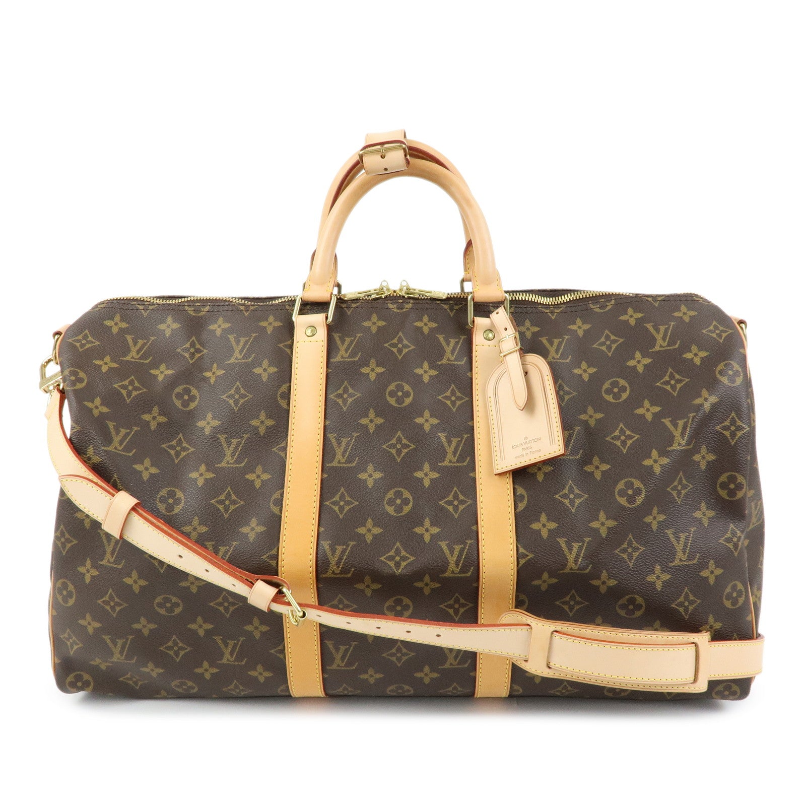 Louis Vuitton Monogram Keep All Bandouliere 50 Boston Bag M41416