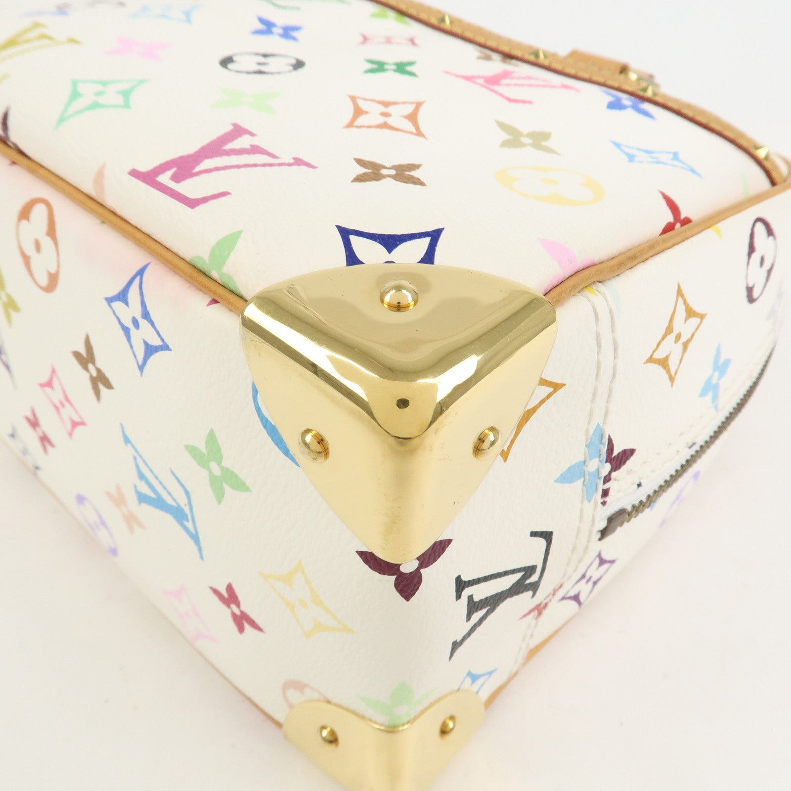 Louis Vuitton Monogram Multicolor Trouville Hand Bag Blanc M92663