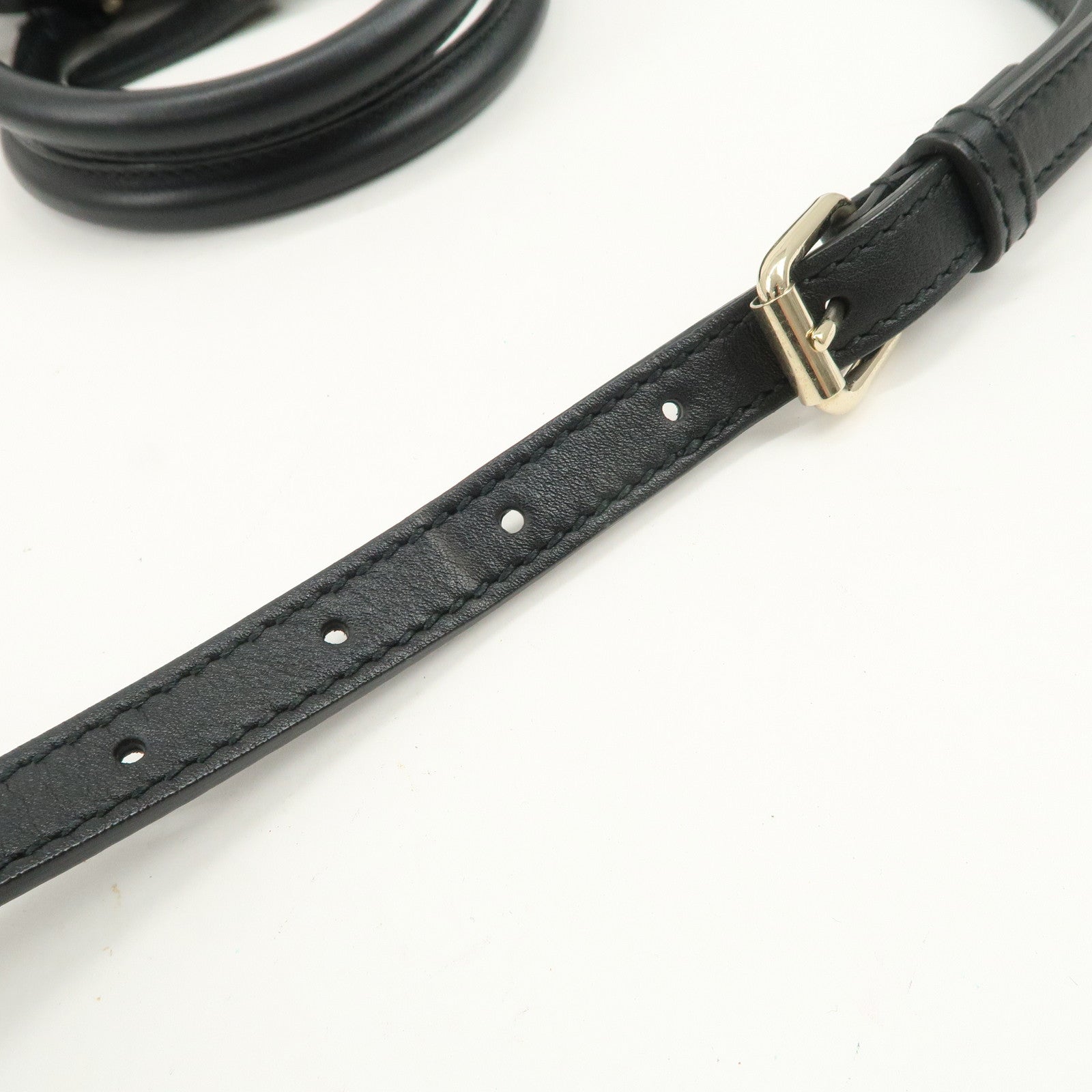 GUCCI Micro Guccissima Leather 2Way Hand Shoulder Bag Black 449654