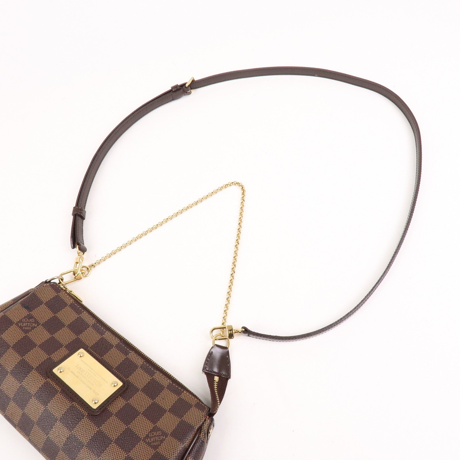 Louis Vuitton Damier Eva 2Way Hand Shoulder Bag Damier Ebene N55213