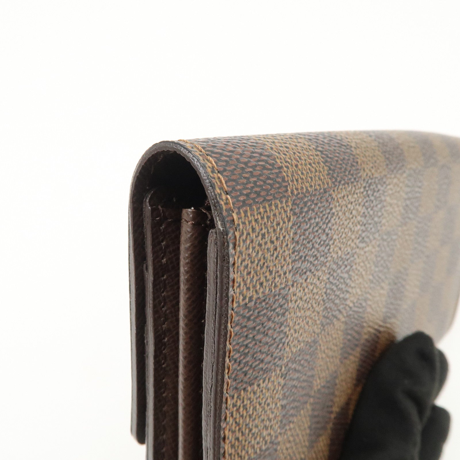 Louis Vuitton Damier Canvas Portefeuille Sarah Wallet Brown N61734