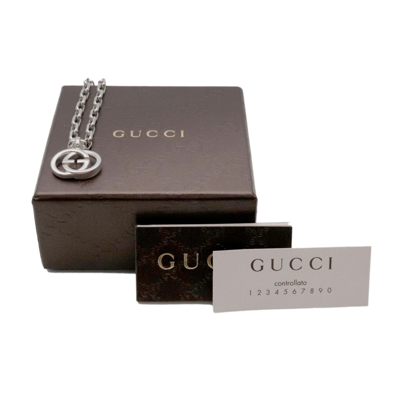 GUCCI Interlocking G Chain Necklace SV925 Silver