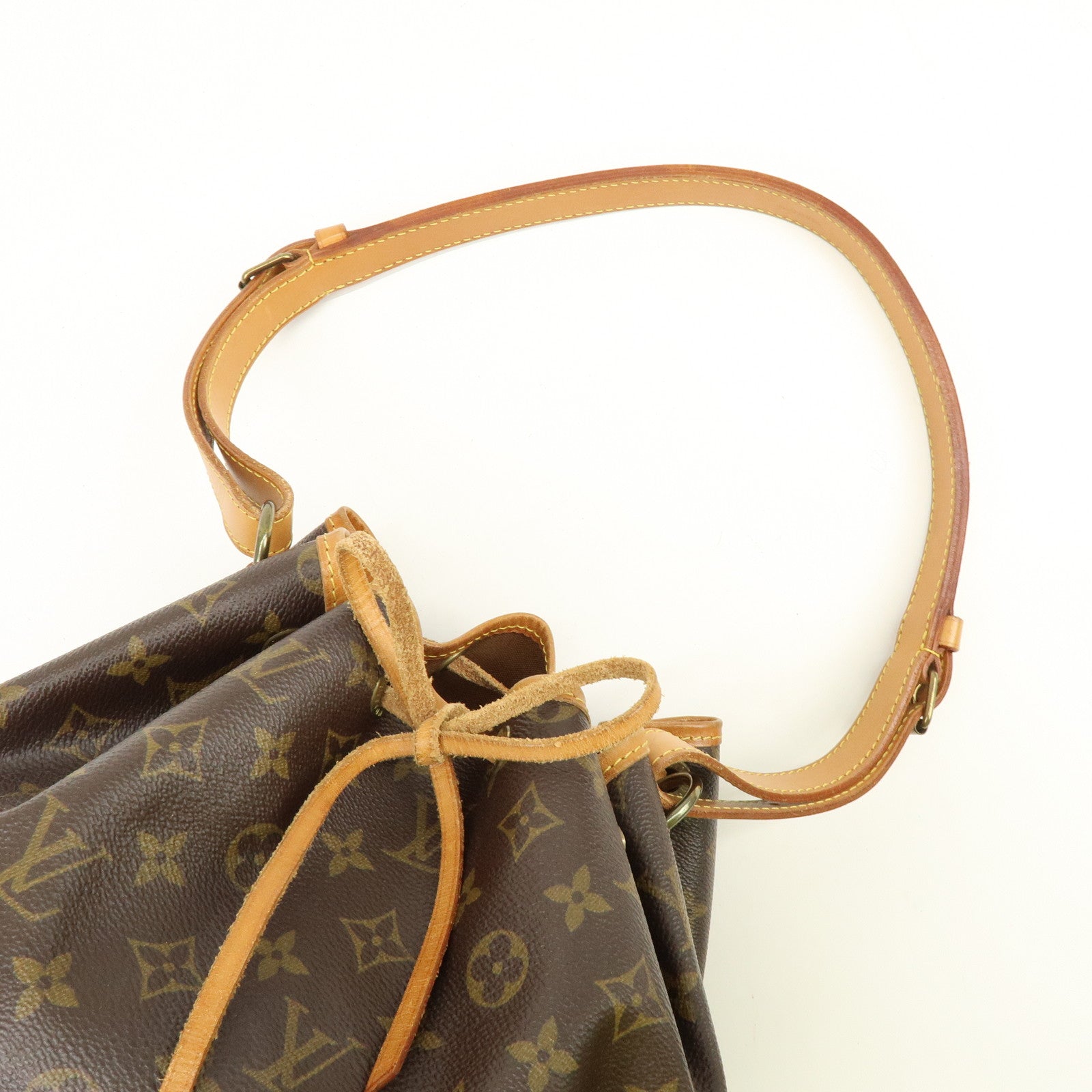 Louis Vuitton Monogram Noe Canvas Leather Shoulder Bag Brown M42224
