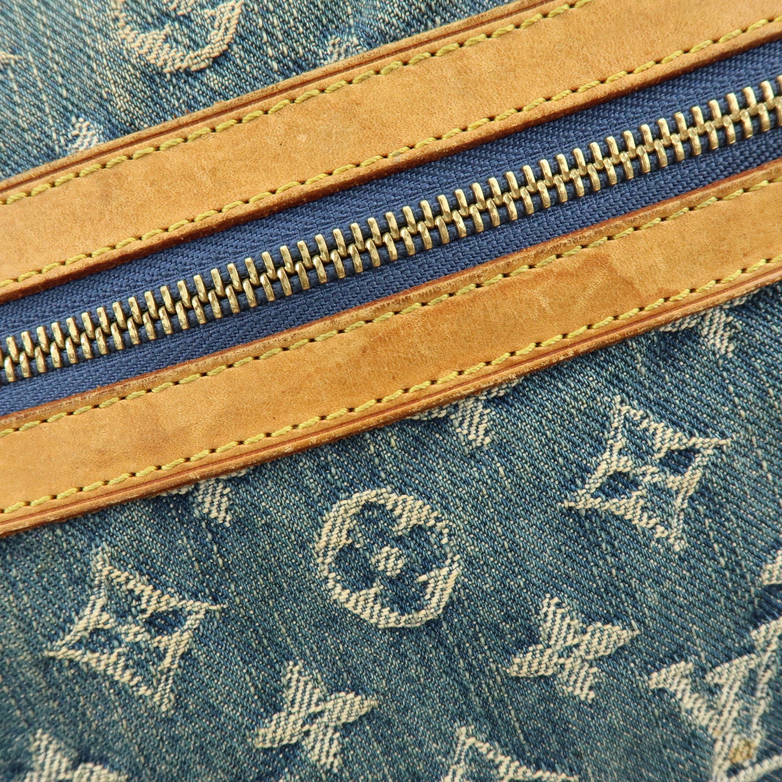 Louis Vuitton Monogram Denim Baggy GM Shoulder Bag Blue M95048