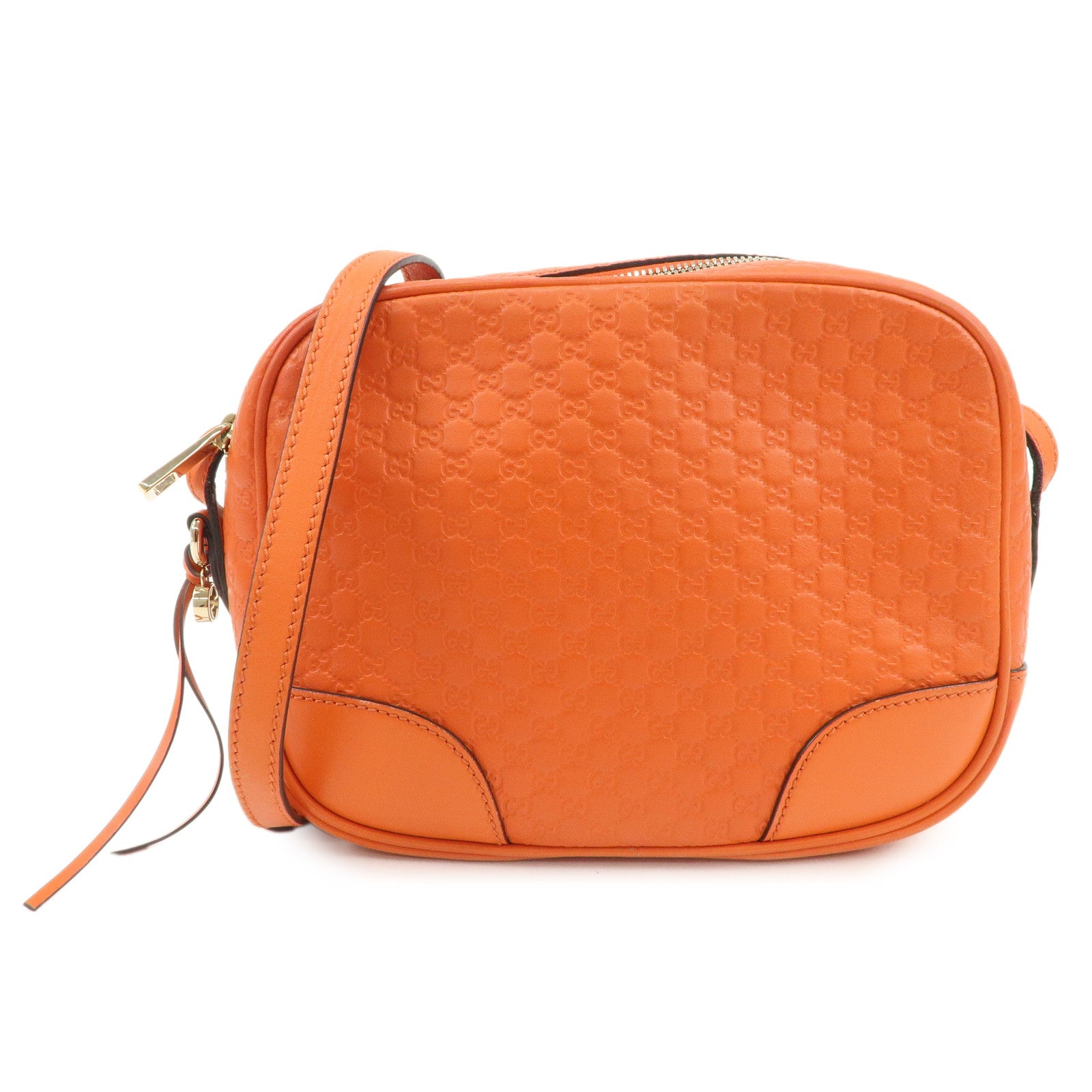 GUCCI Micro Guccissima Leather Shoulder Bag Orange 449413