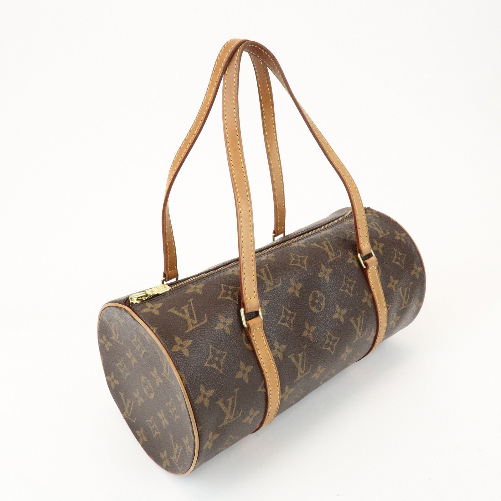 Louis Vuitton Monogram Papillon 30 Hand Bag Brown M51385