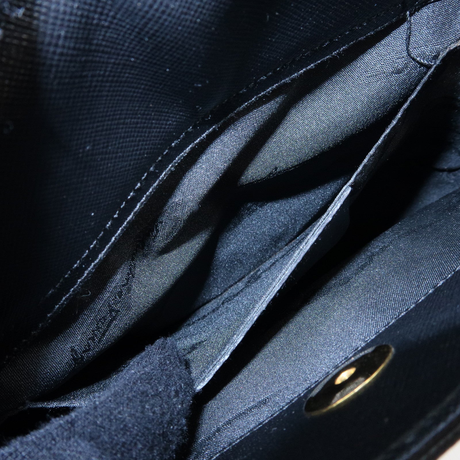 Ferragamo Gancini Leather Tote Bag Hand Bag Bucket Bag Black