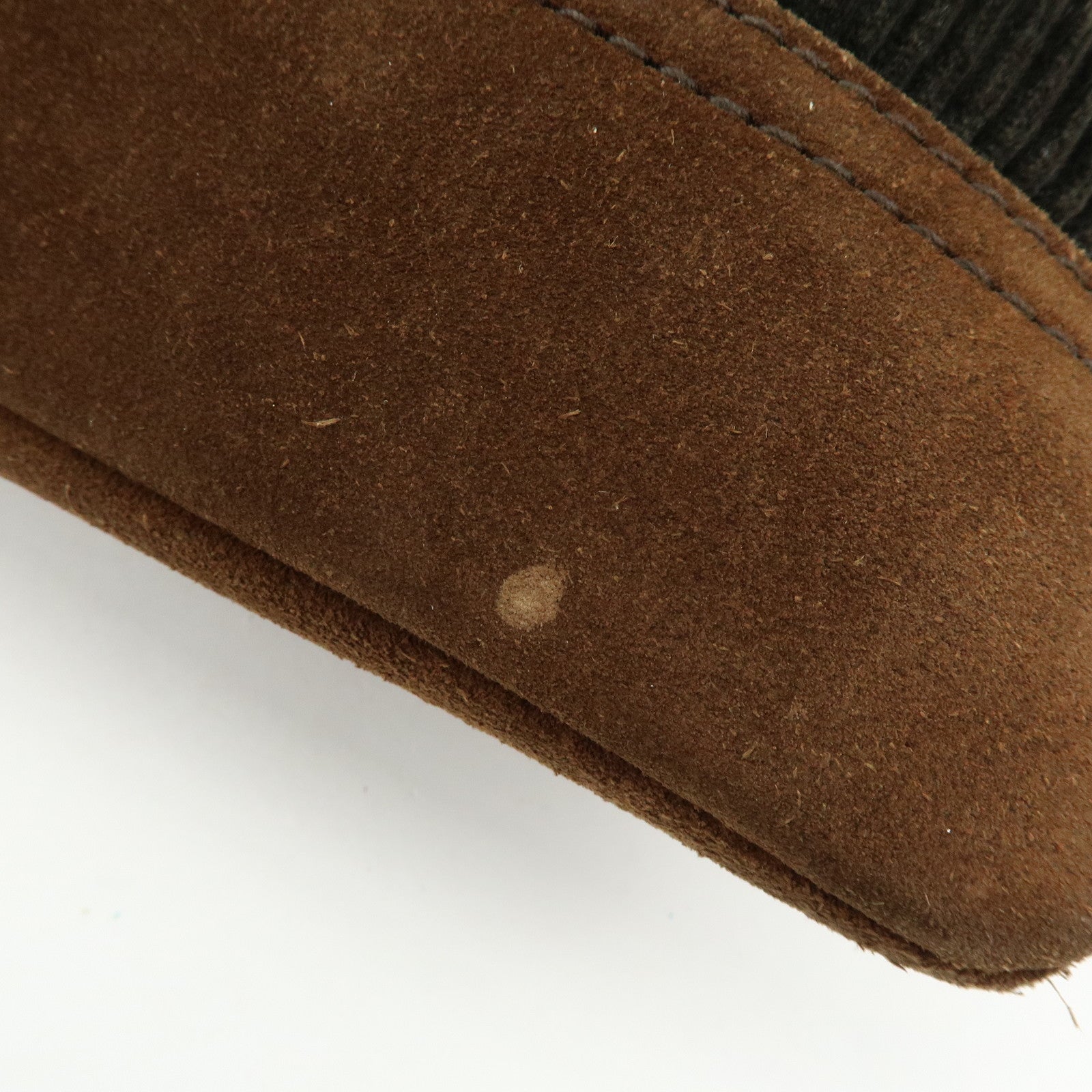 SAINT LAURENT PARIS Cassandra Corduroy Suede Tote Bag Dark Green